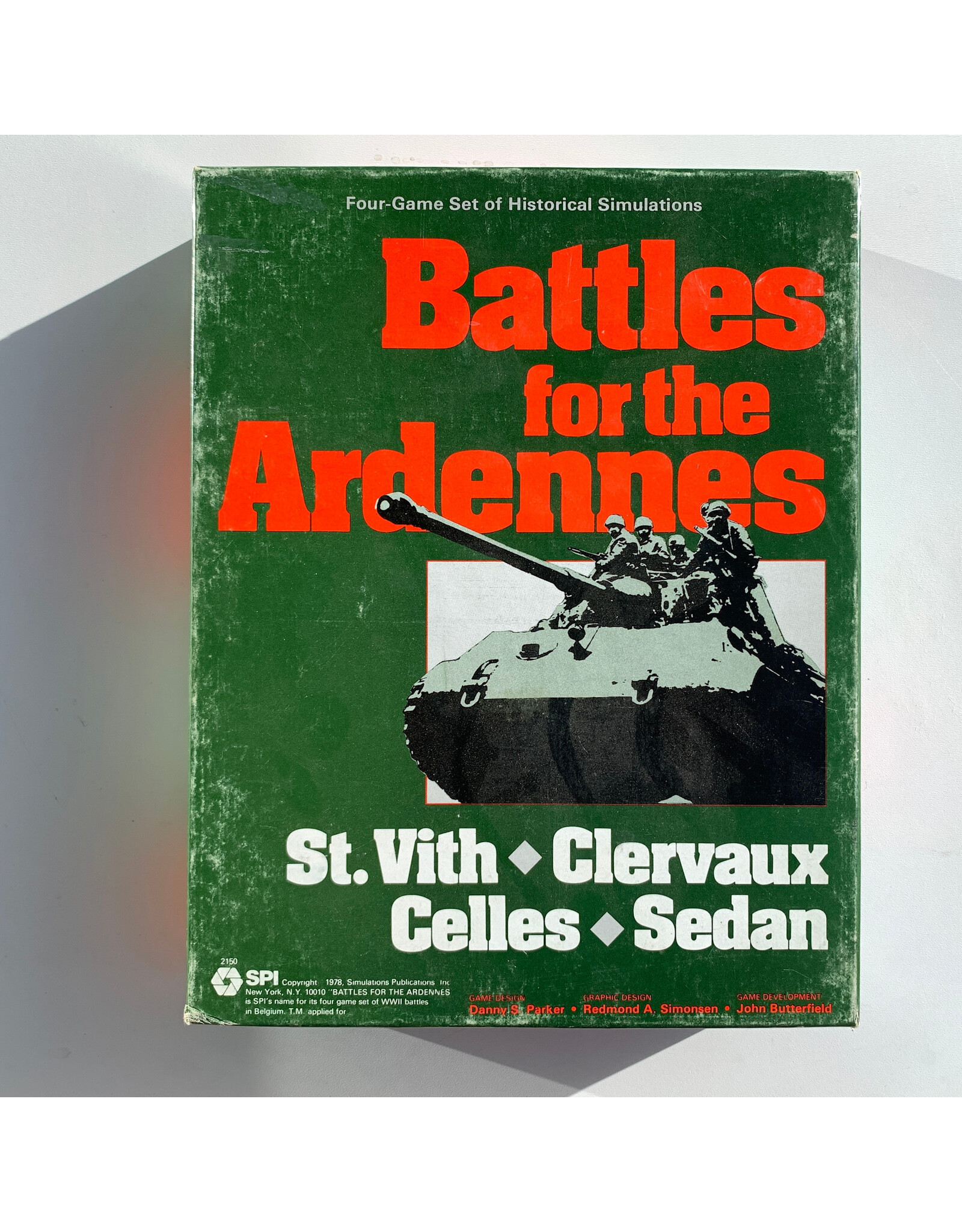 SPI Battles for the Ardennes (1978) (used) (missing 55 pieces from 1944 scenario) (1940 scenario unpunched)