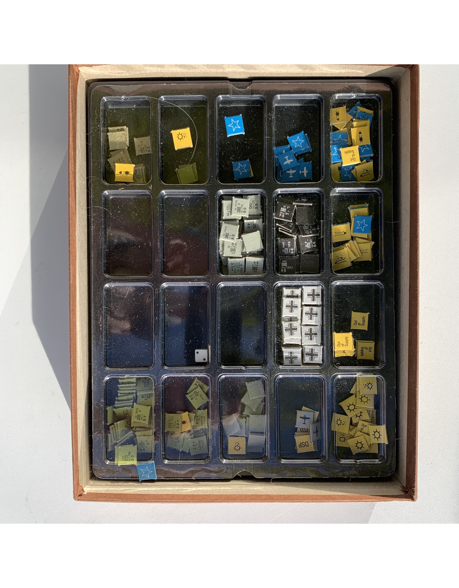 SPI Battles for the Ardennes (1978) (used) (missing 55 pieces from 1944 scenario) (1940 scenario unpunched)