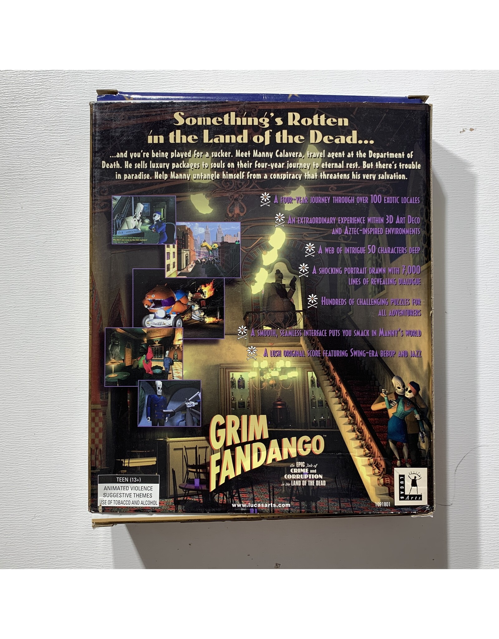 Lucas arts Grim Fandango Used PC game (1998)