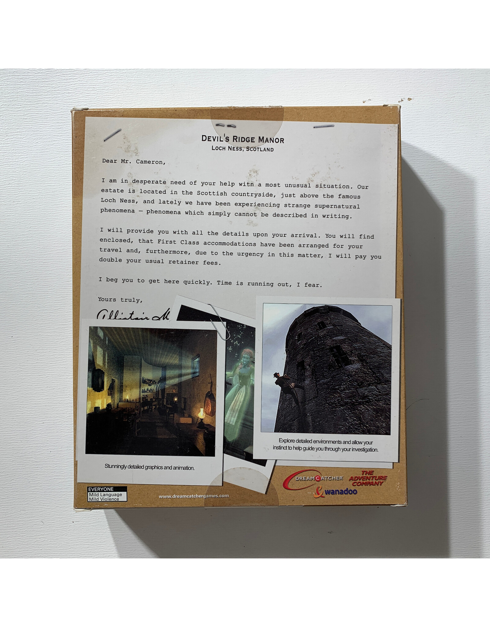 DreamCatcher The Cameron Files: Secret at Loch Ness Used PC Game  (2001)