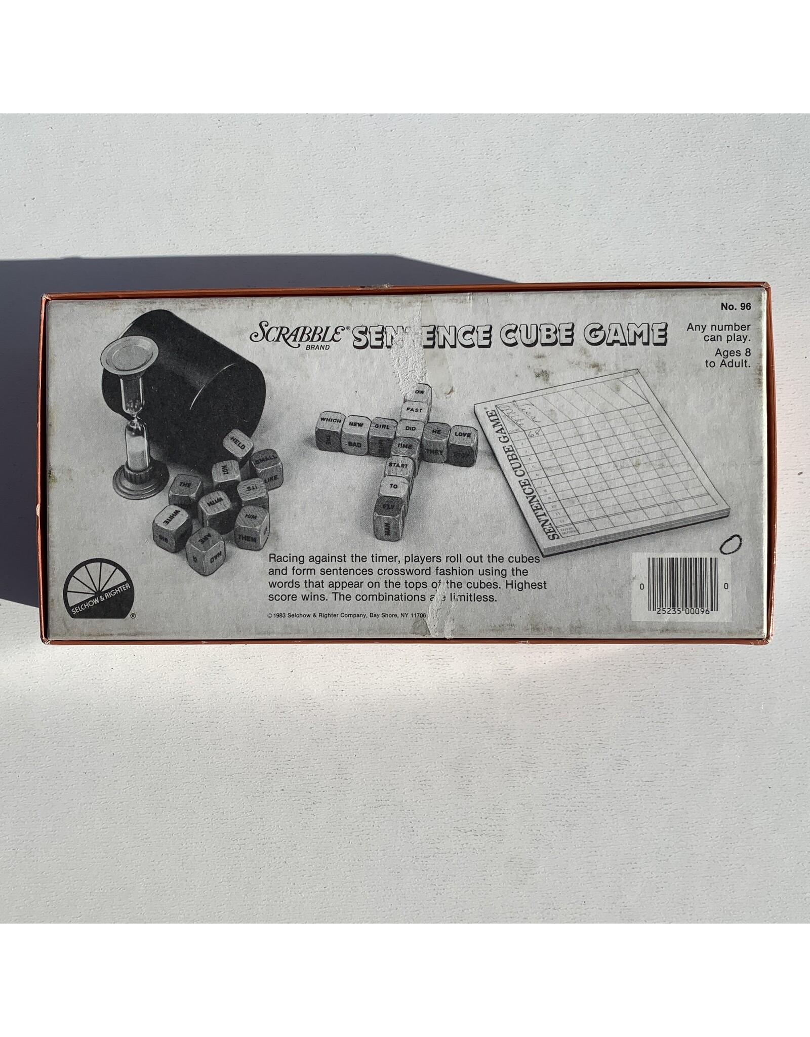 Selchow & Righter Scrabble Sentence Cube Game Used Board Game (1983)