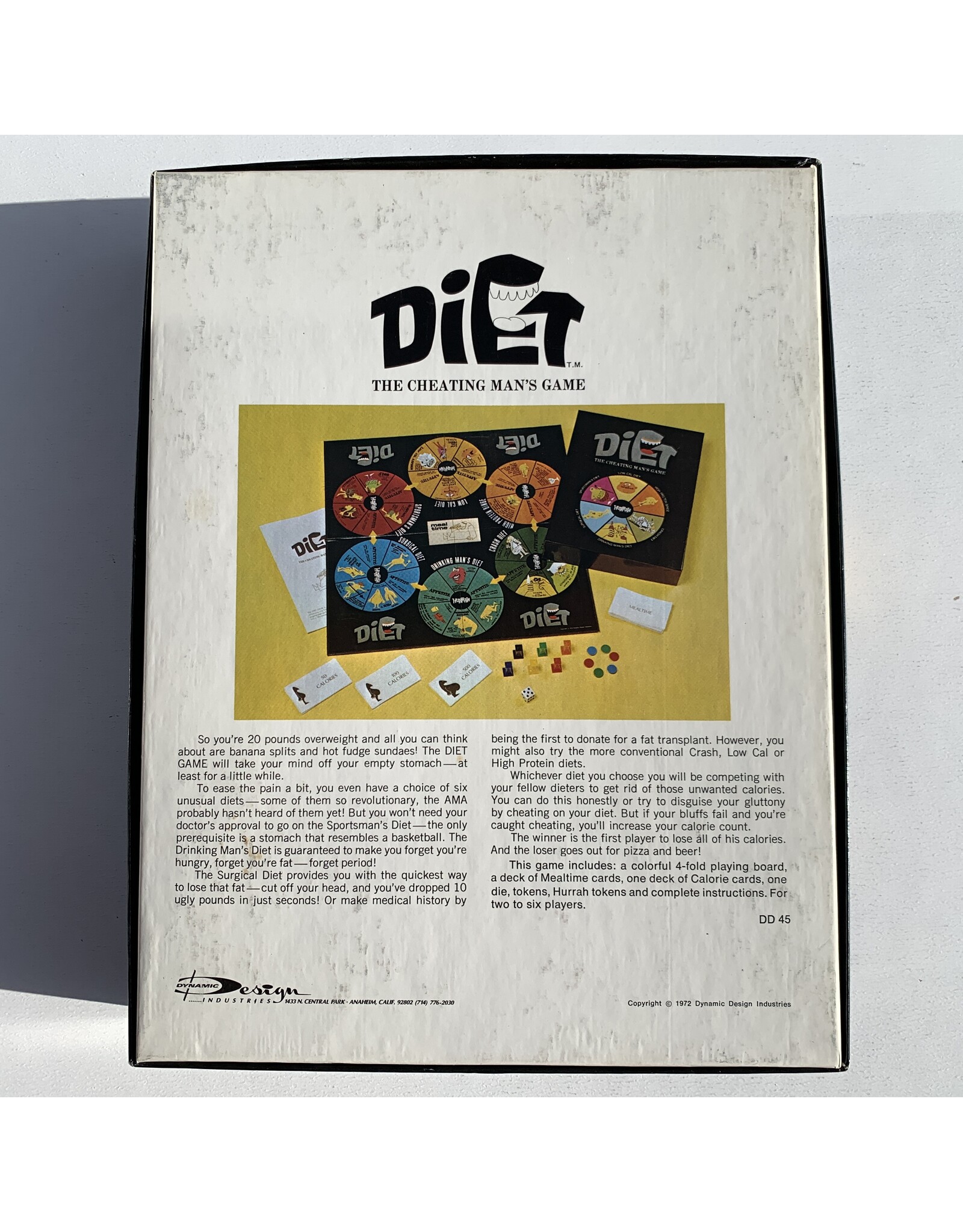 Dynamic Design Industries Diet: The Cheating Man's Game Used Board Game (1972)