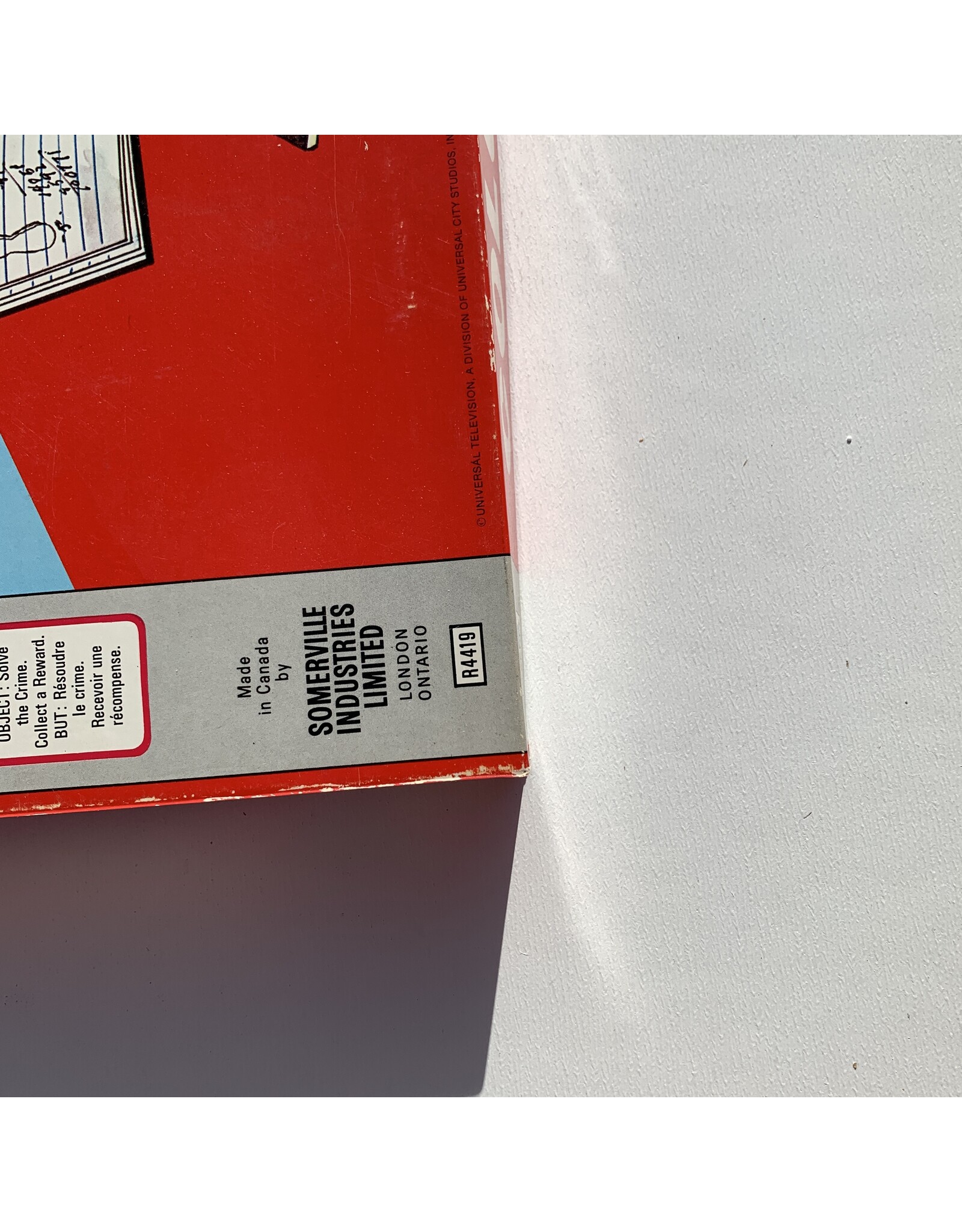 MILTON BRADLEY Columbo Detective Game (1973) (used) (R) Dice has been replaced