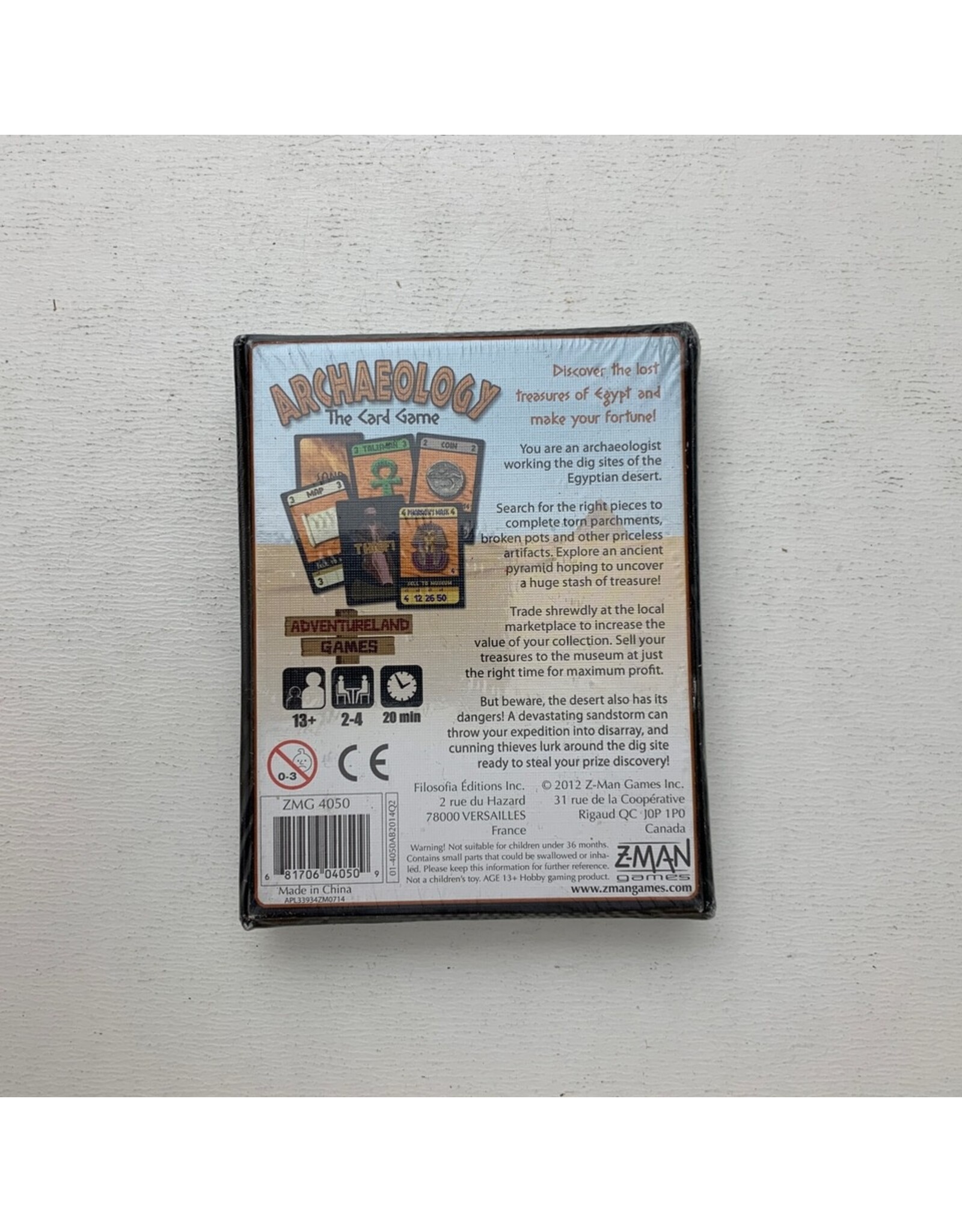 Z-Man Games Archaeology: The Card Game (2007) (NIS)