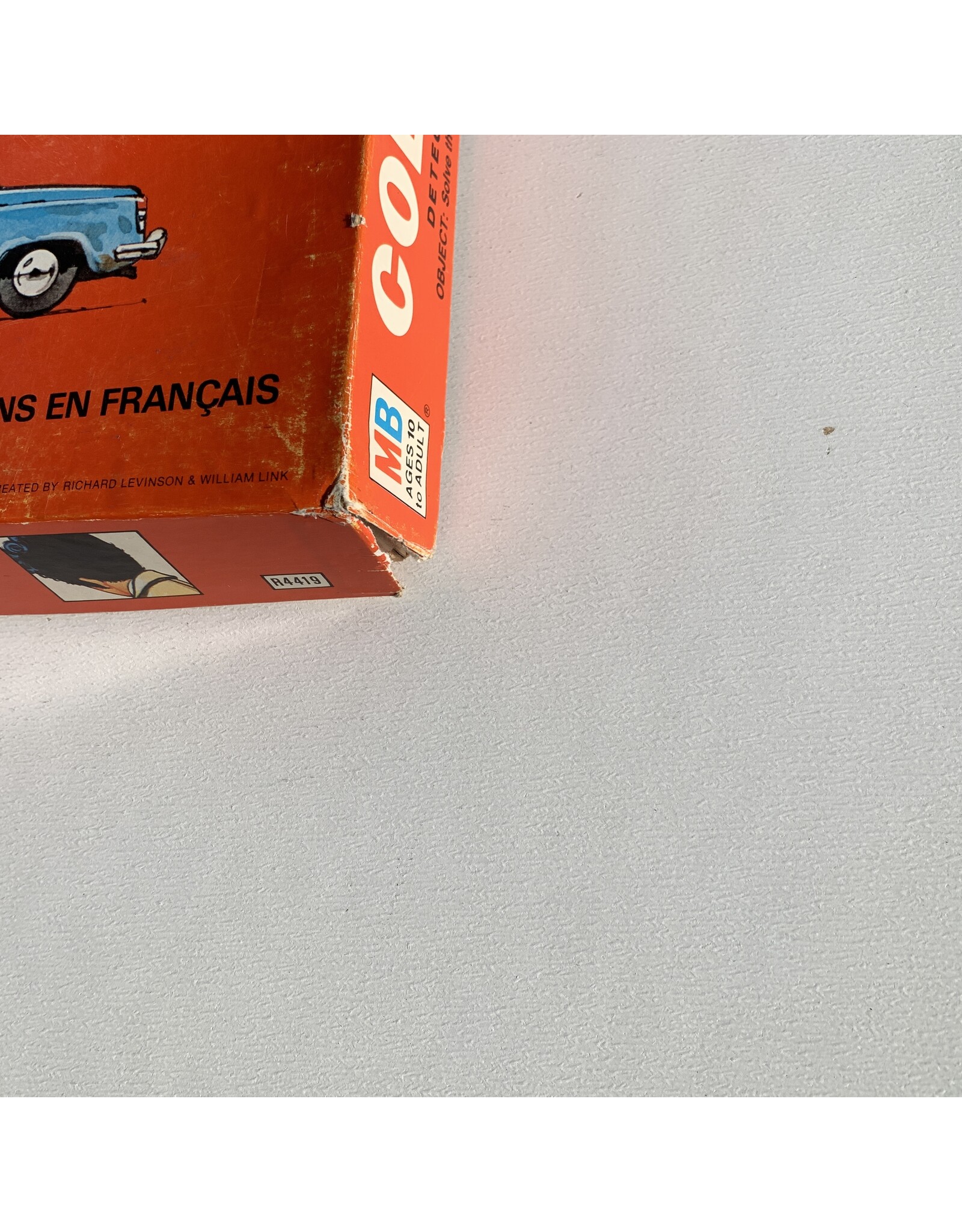 MILTON BRADLEY Columbo Detective Game Used Board Game  (1973) (B) Dice been replaced.