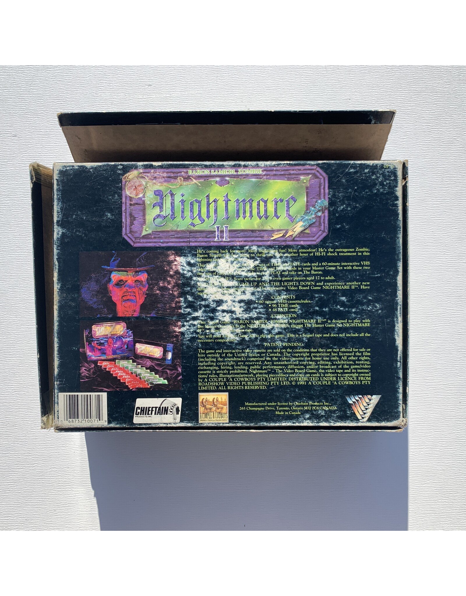 Cheiftain Products Nightmare II (1991) (used) (Expansion)  Missing 1 card