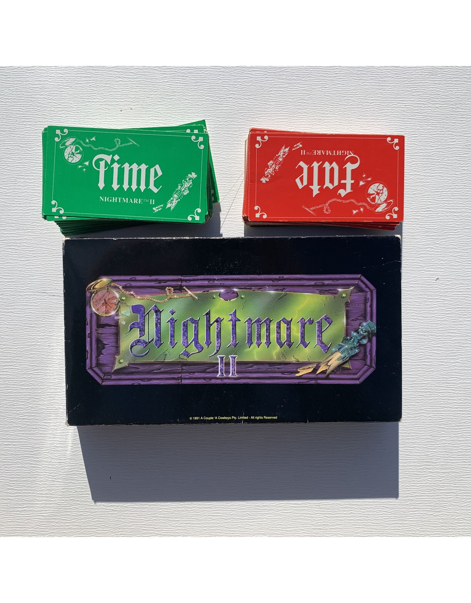 Cheiftain Products Nightmare II Used Board Game (1991) Missing 1 card