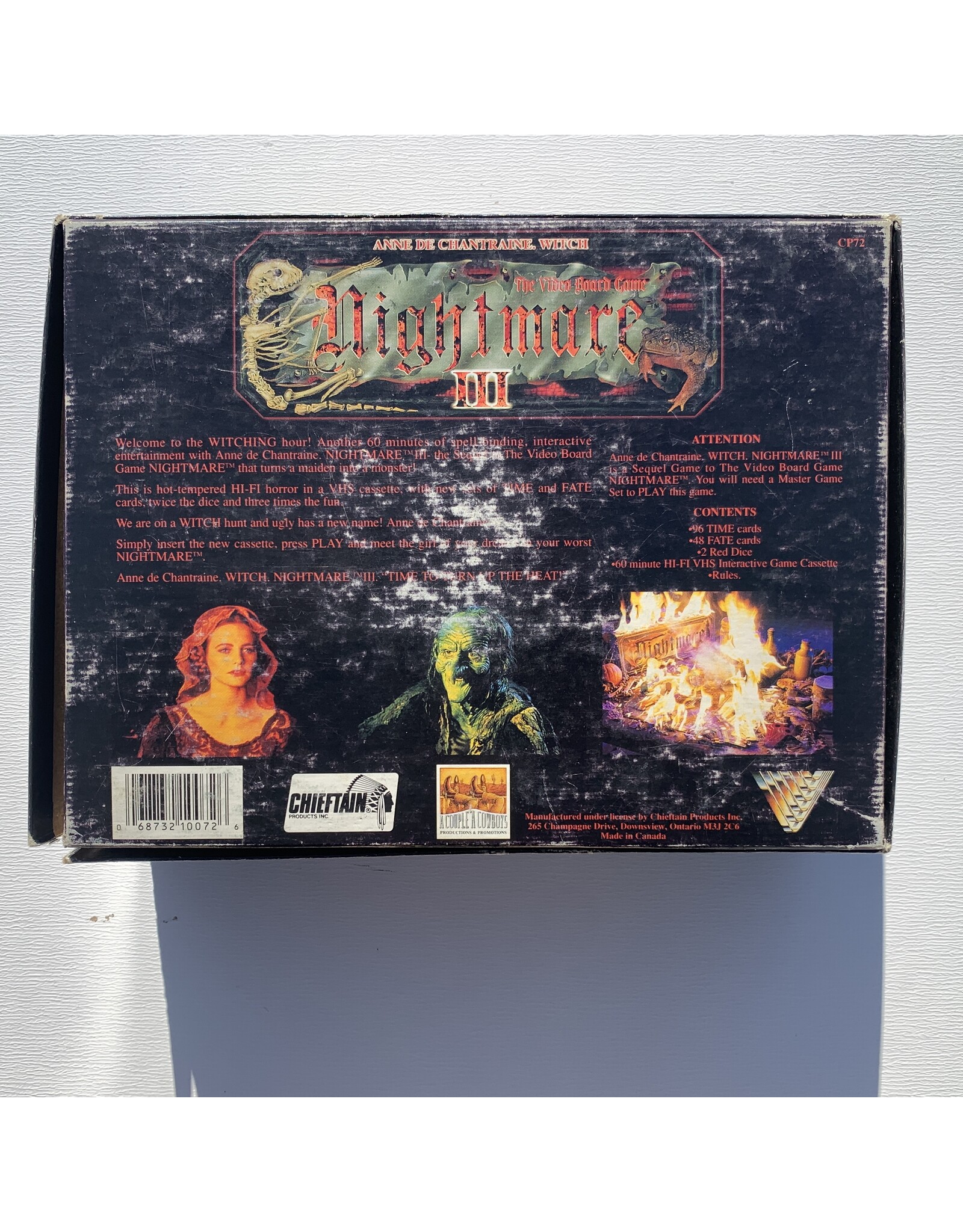 Cheiftain Products Nightmare III Used Board Game Expansion  (1992)