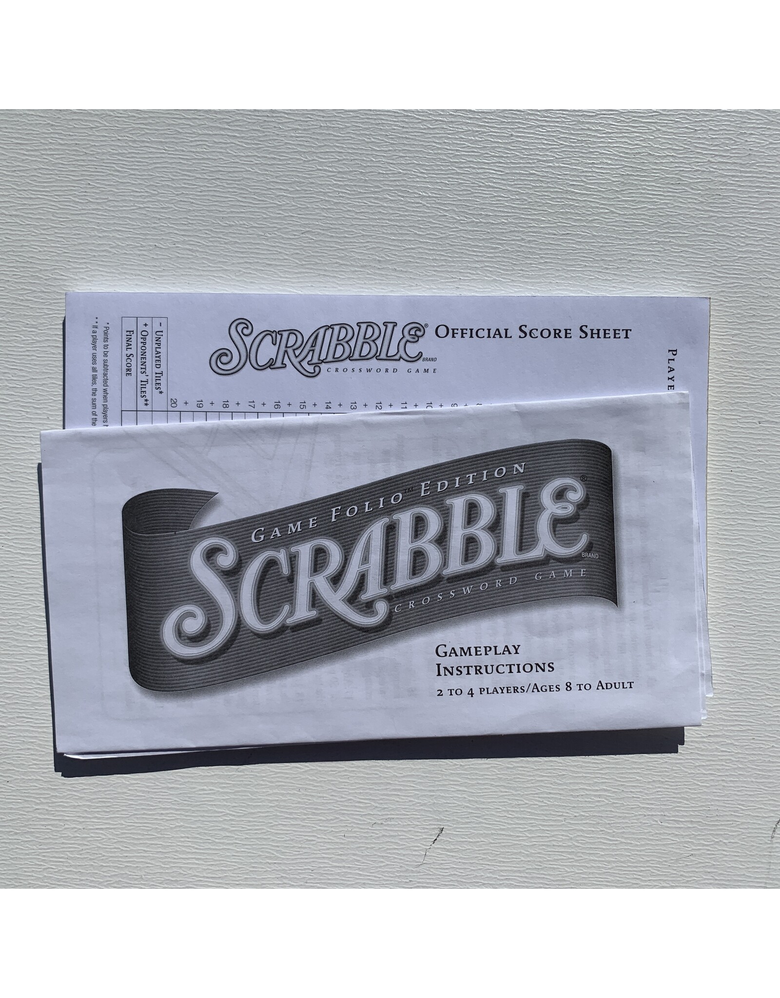 Hasbro Scrabble Folio Edition Used Board Game (2001)