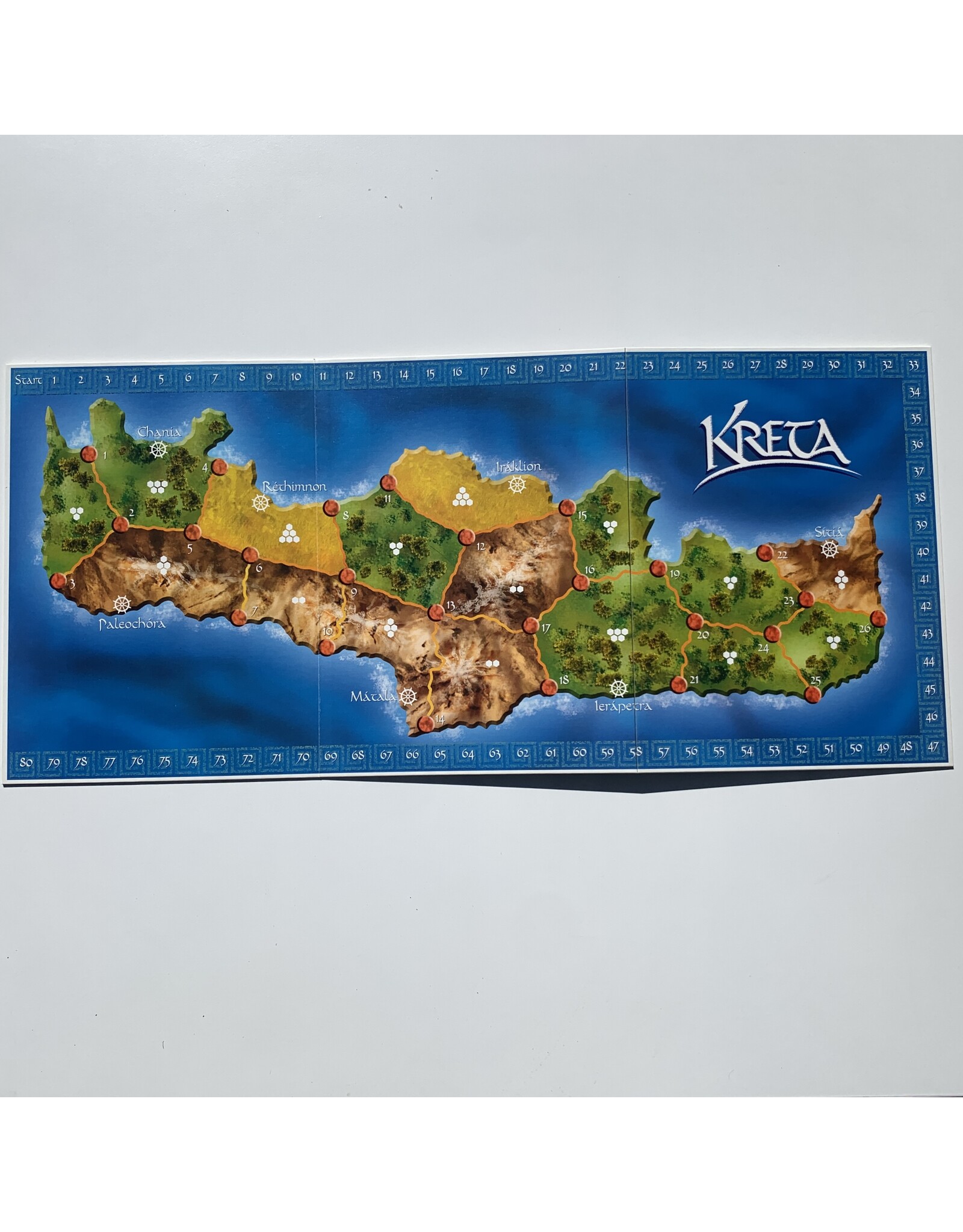 Gold Spiele Kreta Used Board Game (2005) German edition (missing one piece and has 1 extra different piece)