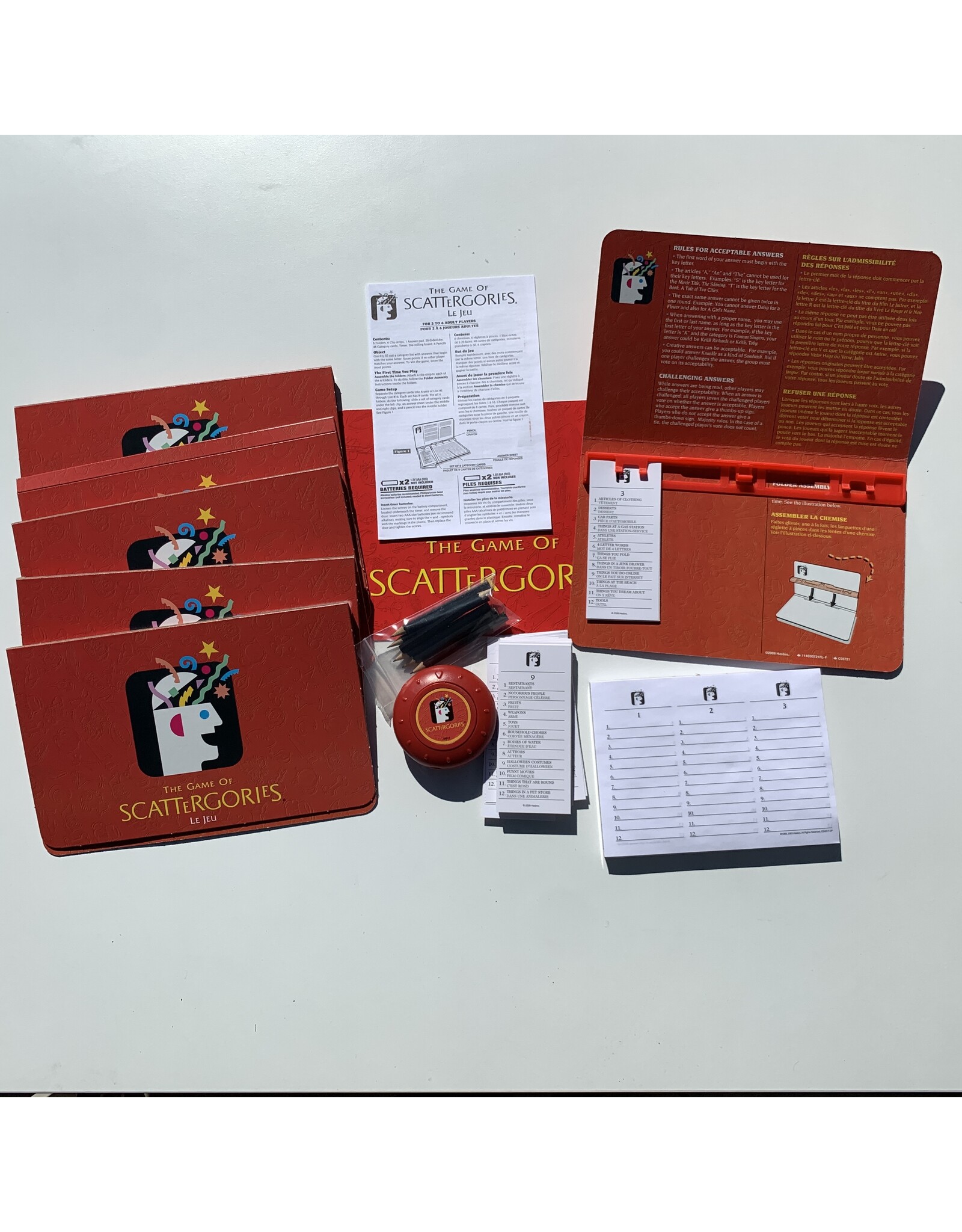 PARKER BROTHERS The Game of Scattergories Used Board Game (2009)