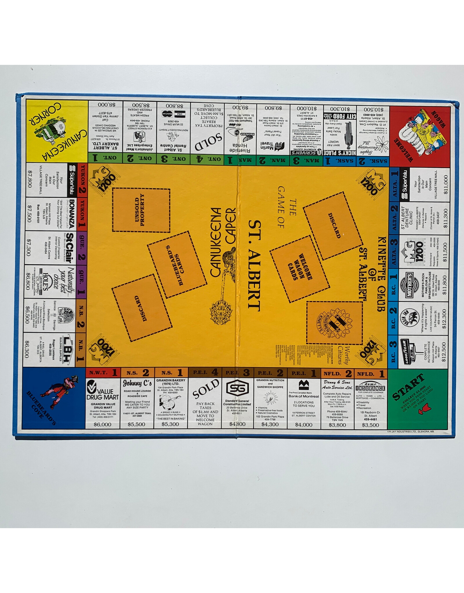 Canukeena Canukeena Caper The Game of St Albert Alberta Used Board Game (1985 est.)