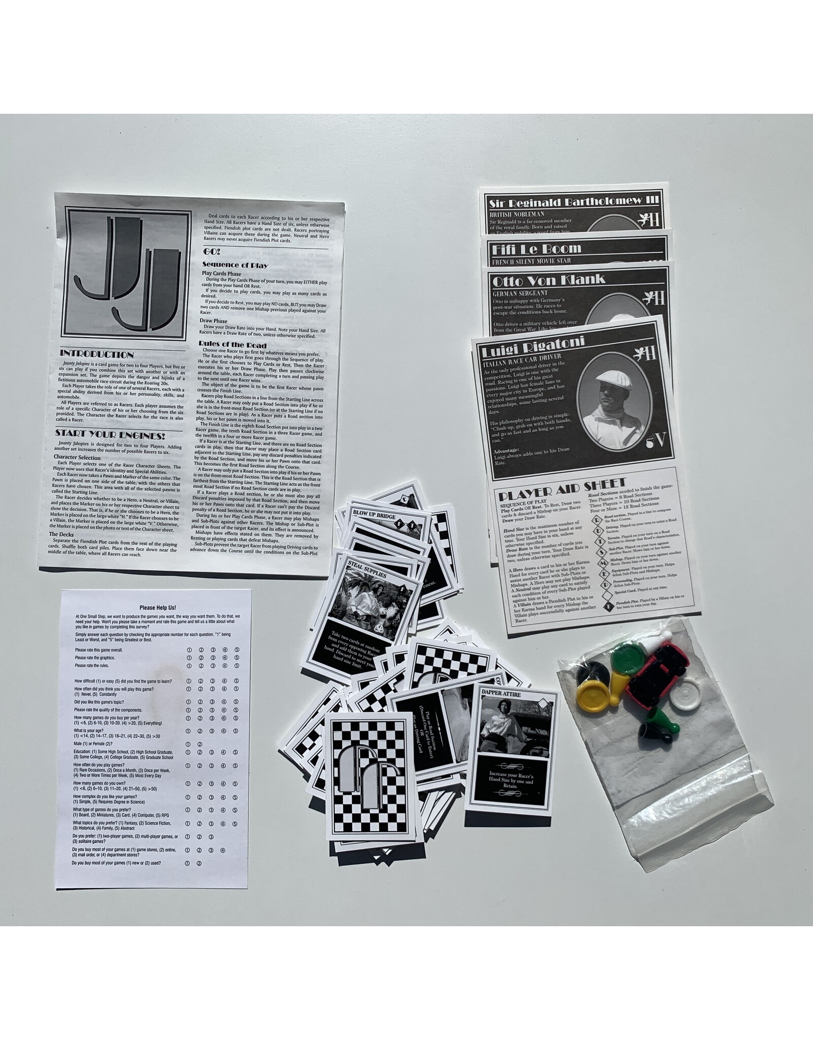 One Small Step Jaunty Jalopies Used Board Game (2002)