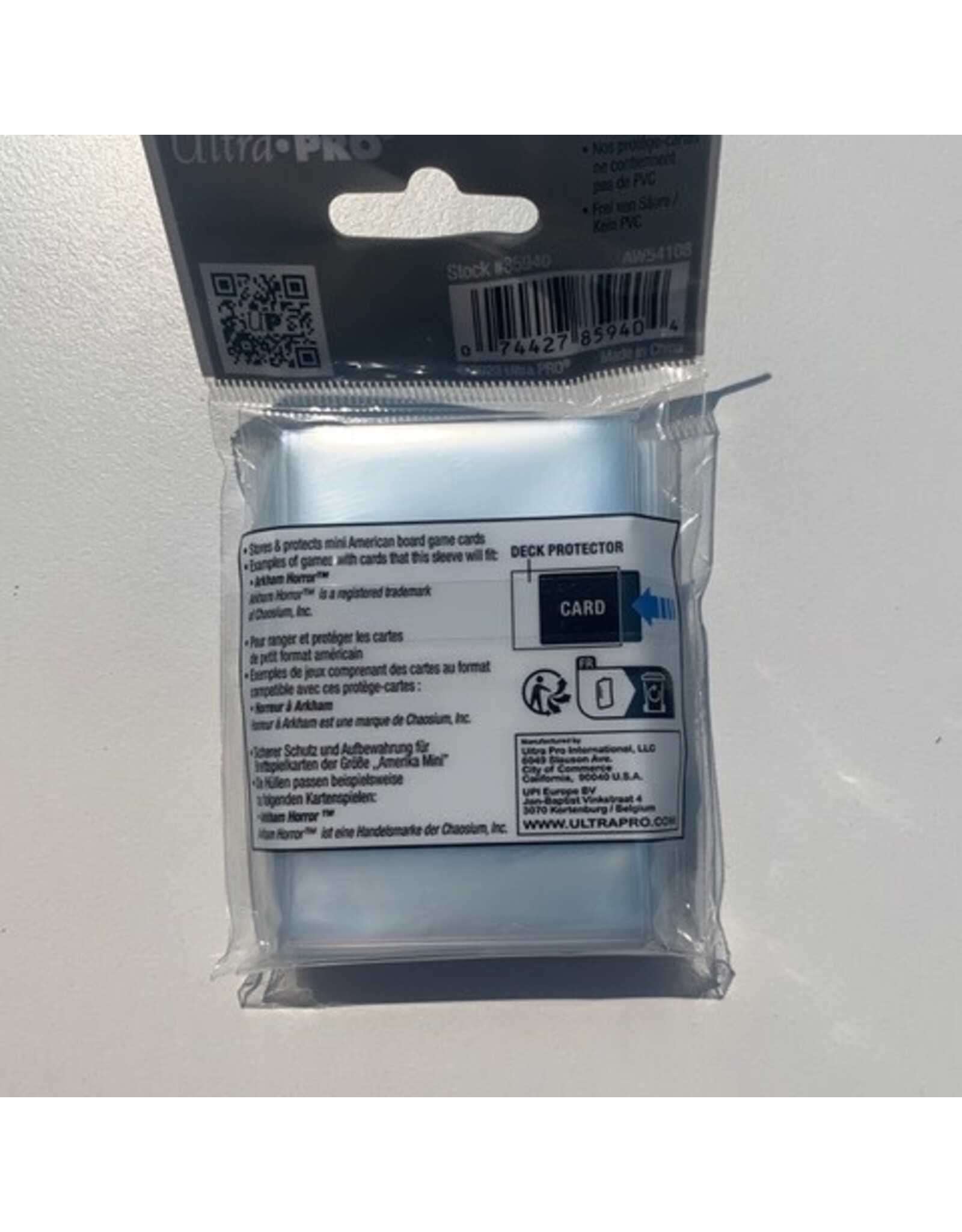 Ultra Pro Mini American Lite Board Game Sleeves (100ct) for 41mm x 63mm Cards Ultra pro