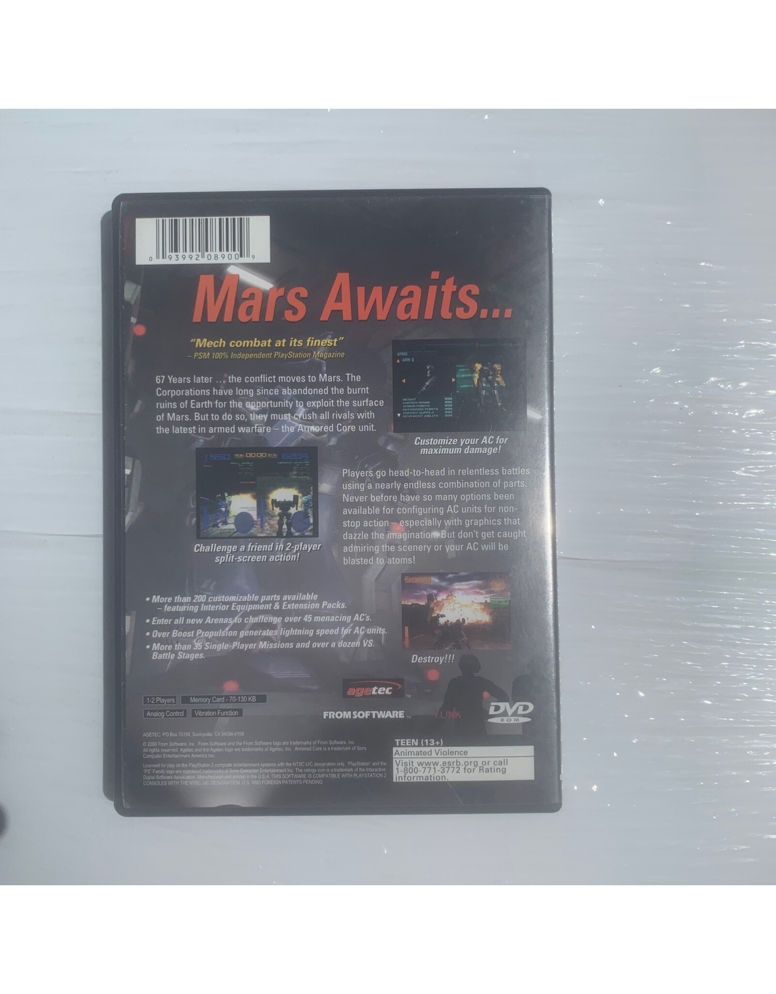 agetec Armored Core Used CIB ps2 Game