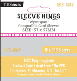 Sleeve King "Wyrmspan" Compatible Card Sleeves (57x57mm) 110 Pack, 60 Micron, SKS-8849