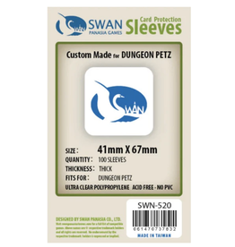 Swan Panasia Games Swan Card Sleeves (41x67mm) - 100 Pack, Thick Sleeves - Dungeon Petz