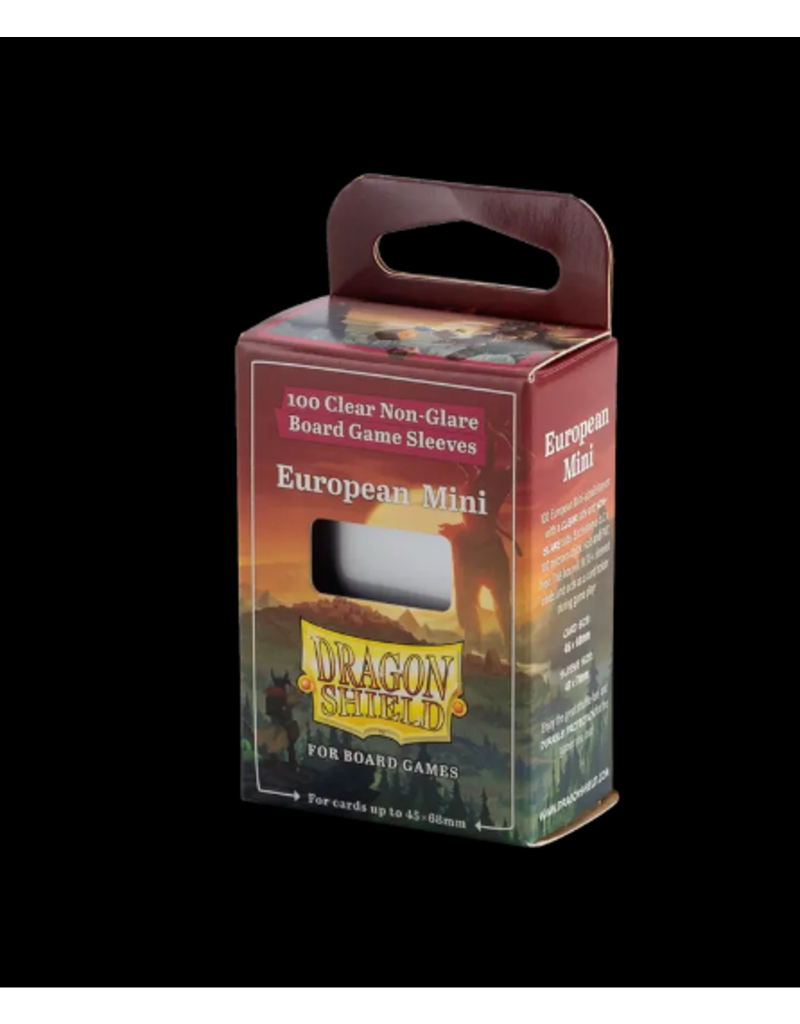 Dragon Shield 100 ct European Mini - Clear/Non-Glare - Board Game Sleeves 45-68mm - Dragon Shields