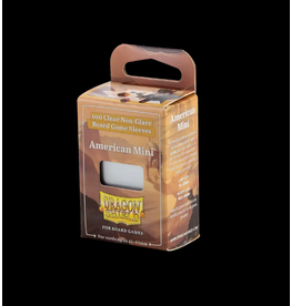 Dragon Shield 100 ct American Mini - Clear/Non-Glare - Board Game Sleeves 41-63mm (Dragon Shield)