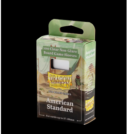 Dragon Shield 100 ct American Standard - Clear/Non-Glare - Board Game Sleeves 57-89mm (Dragon Shield)