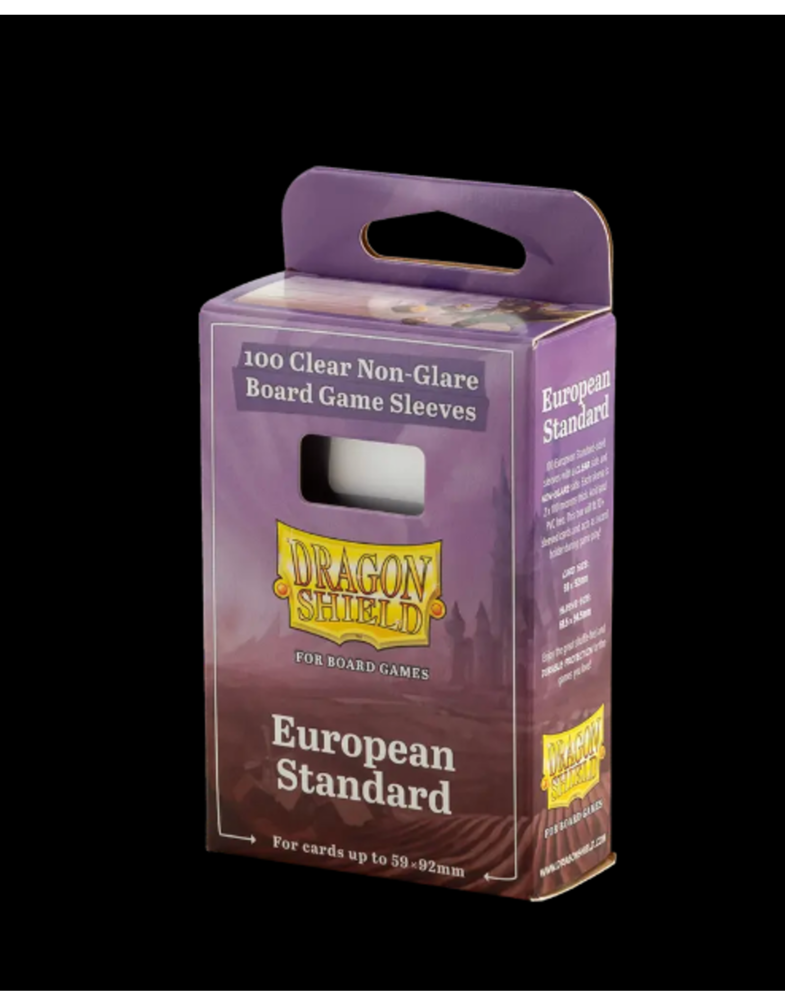 Dragon Shield 100 ct European Standard - Clear/Non-Glare - Board Game Sleeves 59-92mm (Dragon Shield)