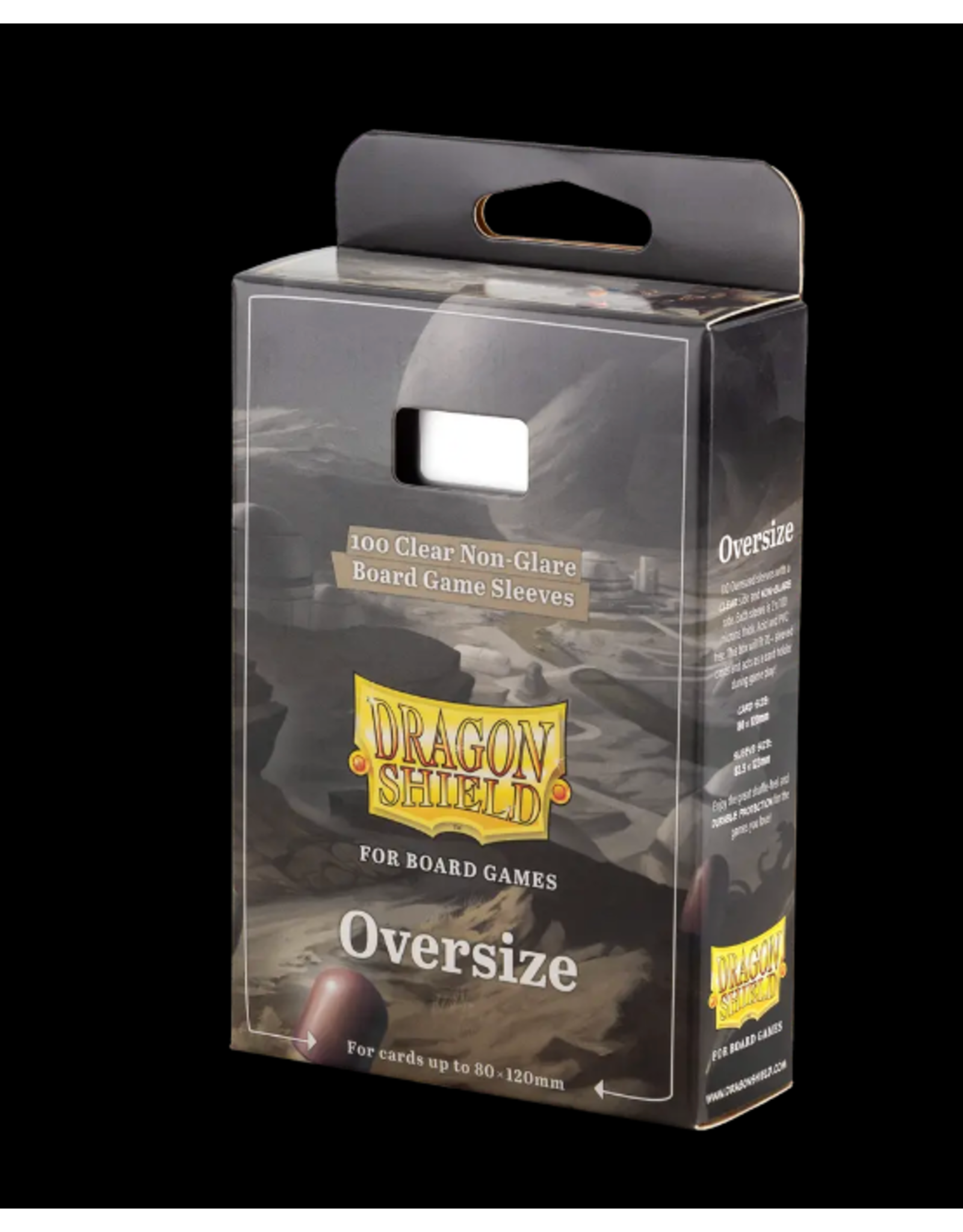 Dragon Shield 100 ct Oversize - Clear/Non-Glare - Board Game Sleeves 80-120M (Dragon Shields)