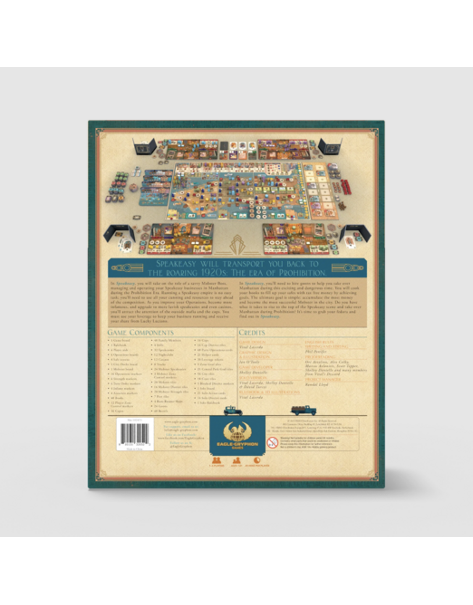 Eagle Gryphon Games Speakeasy NIS fully sleeved with upgrade pack