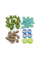 Bad Comet Life of the Amazonia (2023) Bundle, Upgrade Components pack, Meeple Set, Mini expansion, and Sleeves.