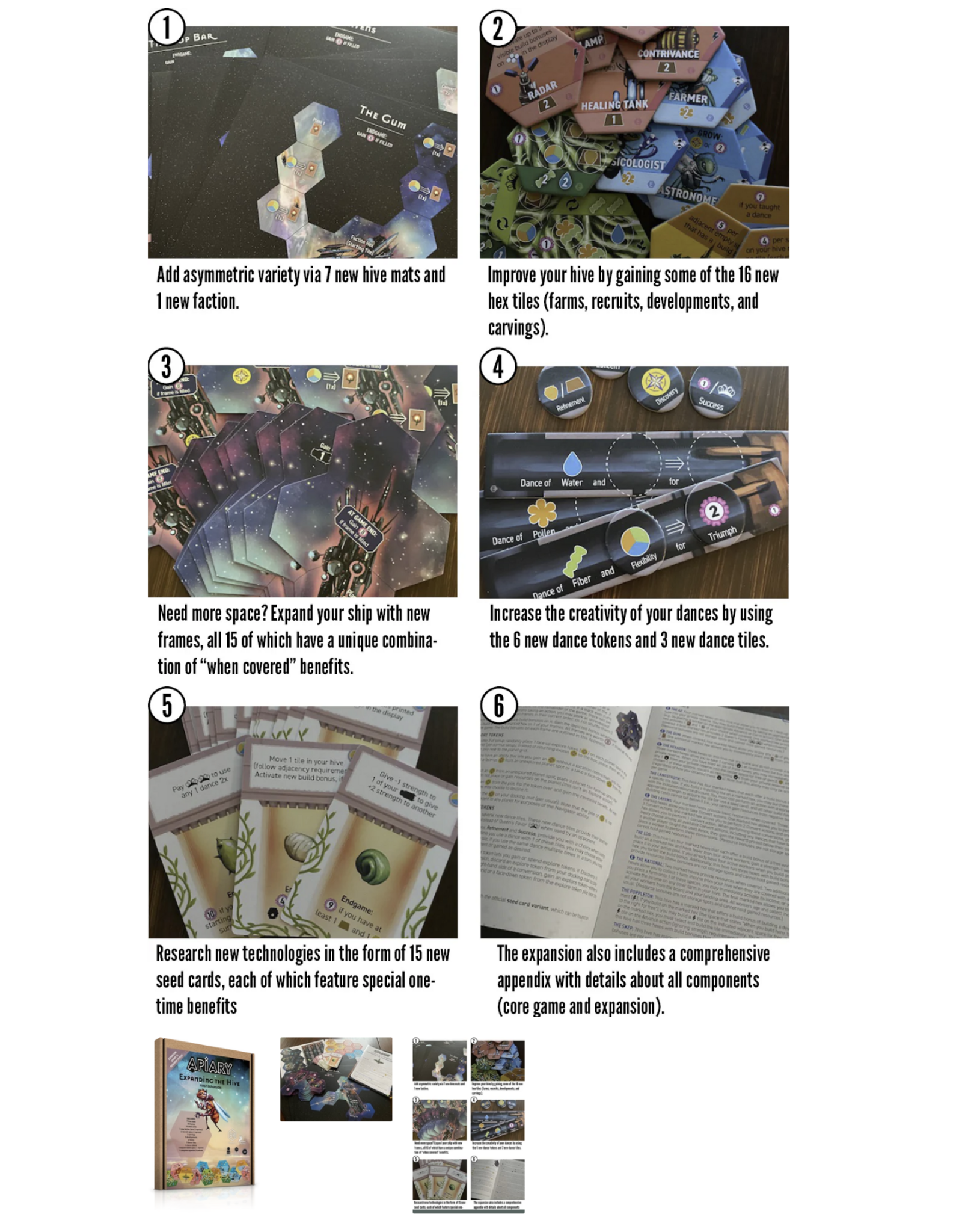 Stonemaier Apiary (2023) ,  Apiary: Expanding the Hive (2024) With Mayday premium Slevees