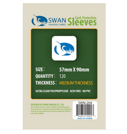 Swan Panasia Games 57x90mm -120 pack, Medium Thickness Sleeves (SWN-204)