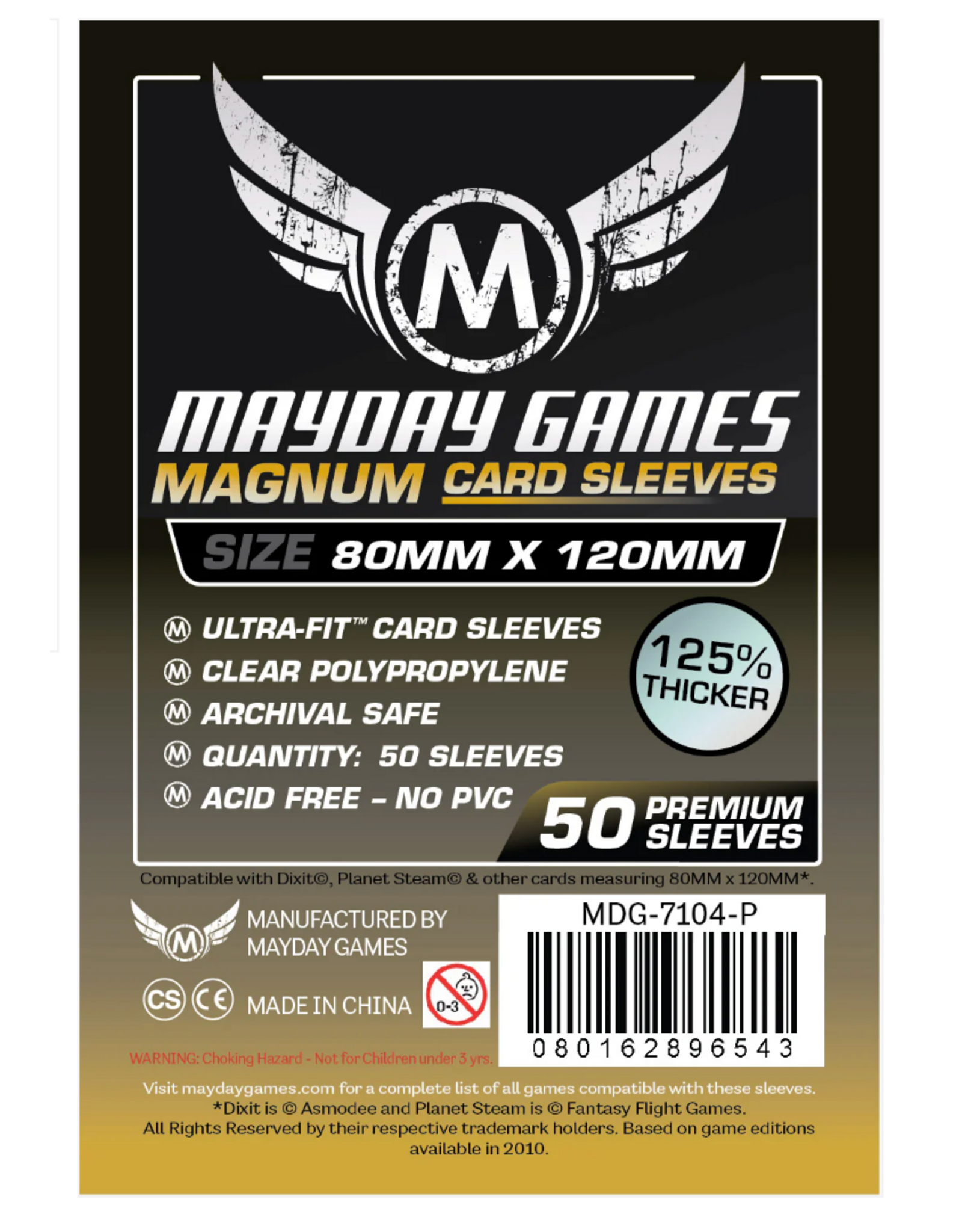 Mayday Games "Dixit" Compatible Card Sleeves - Magnum Ultra-Fit 50ct (80x120mm) (MDG-7146)