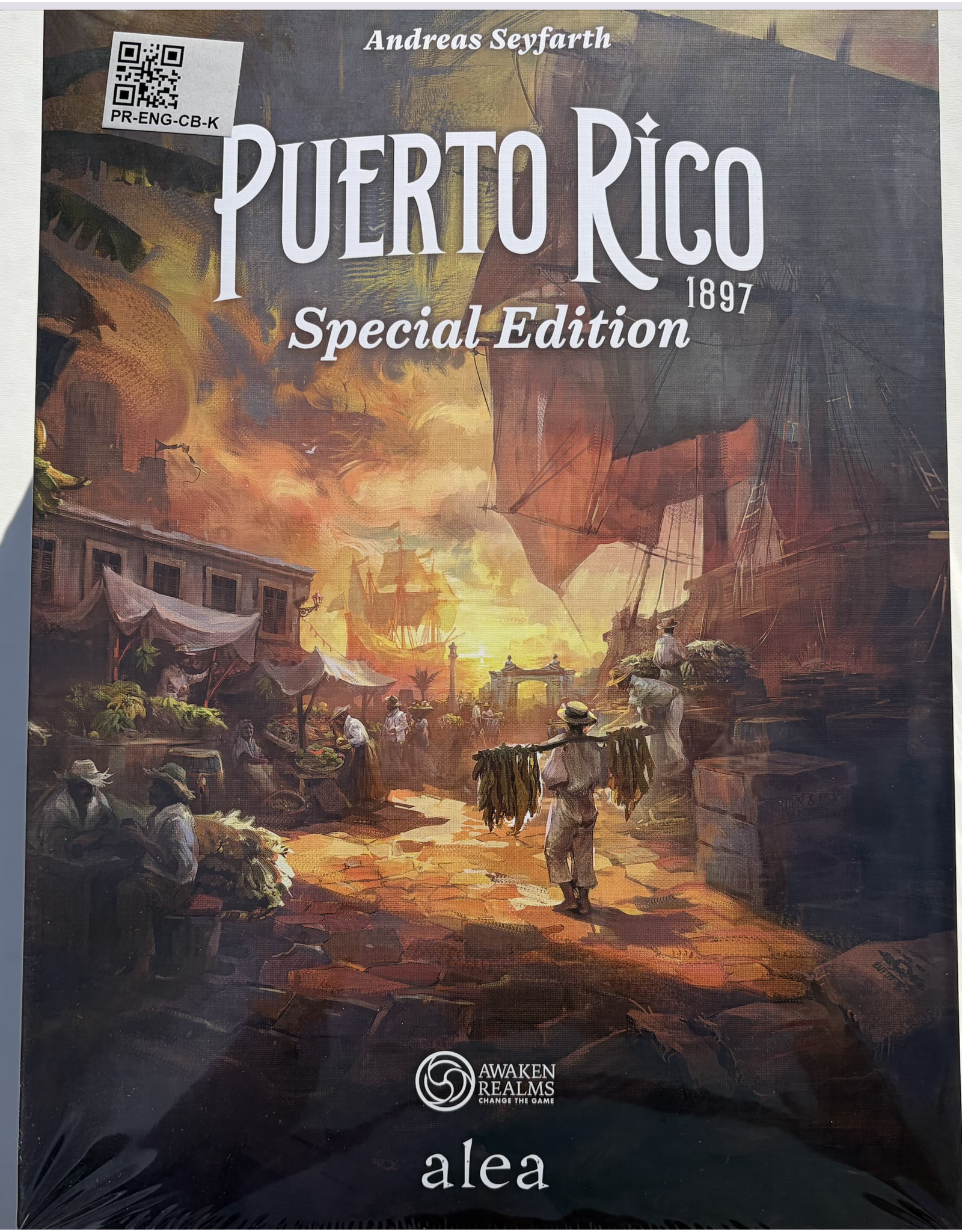 awaken realms Puerto Rico 1897: Special Edition (2025) Merchant's Bundle NIS (Game, Acrylics, Playmat and sleeves)