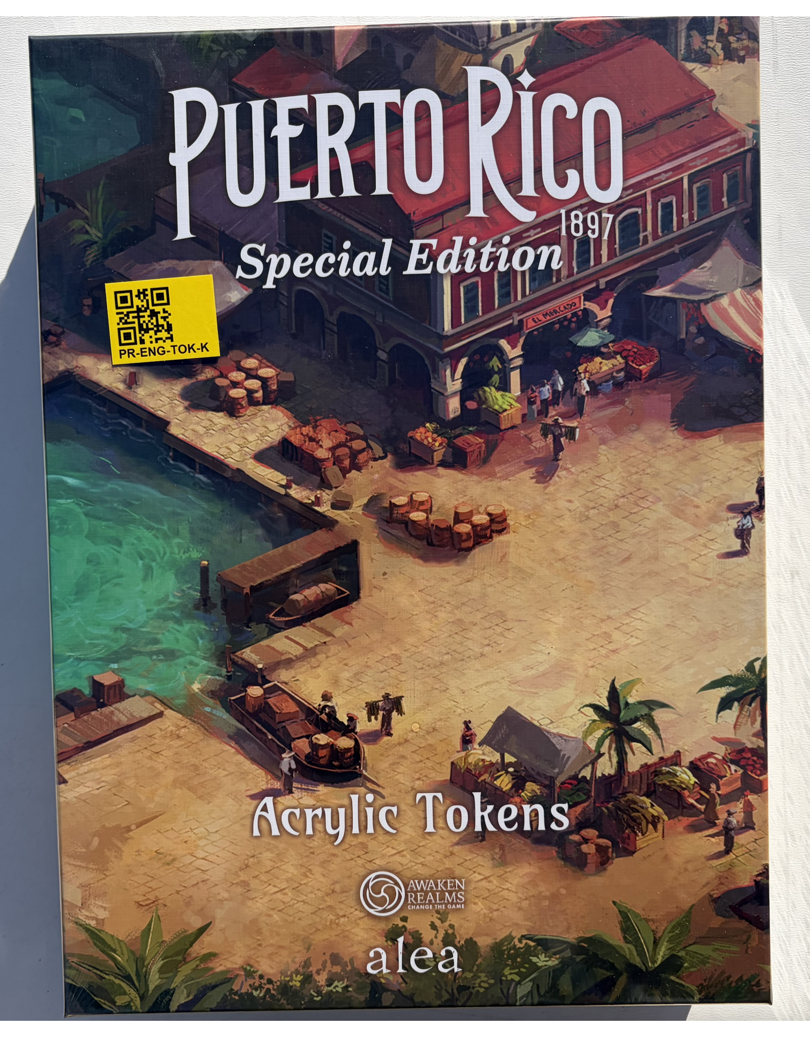awaken realms Puerto Rico 1897: Special Edition (2025) Merchant's Bundle NIS (Game, Acrylics, Playmat and sleeves)
