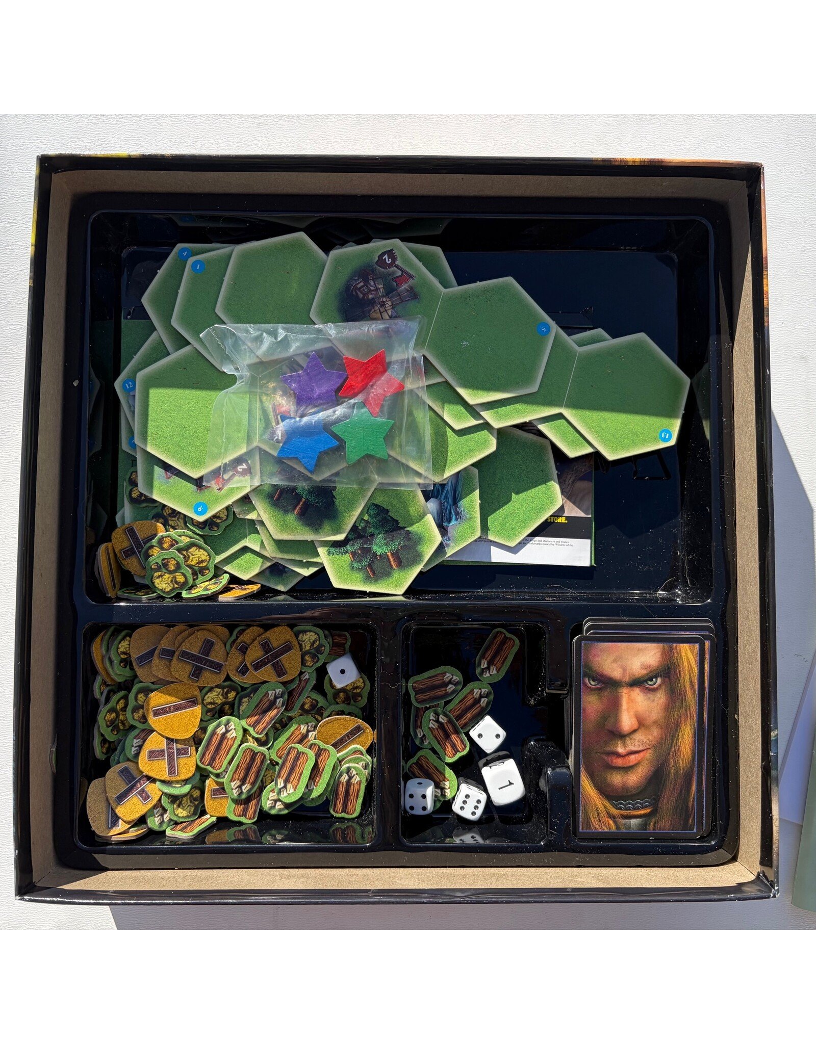 Fantasy Flight Games WarCraft: The Board Game (Used) +  Expansion Set (unpunched) (2004)