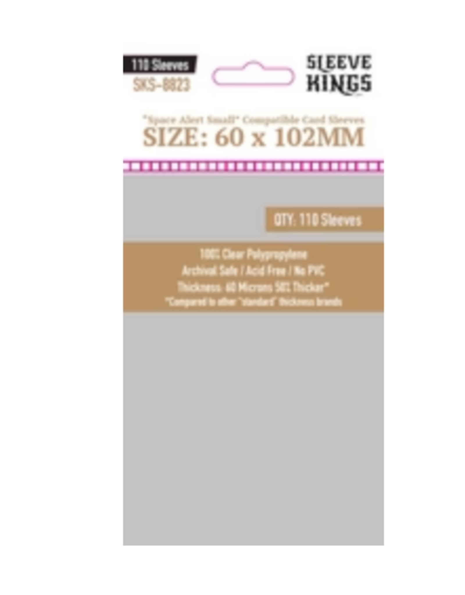 Sleeve King "Space Alert" Compatible Sleeves (60x102mm) 110 Pack, 60 Micron, SKS-8823