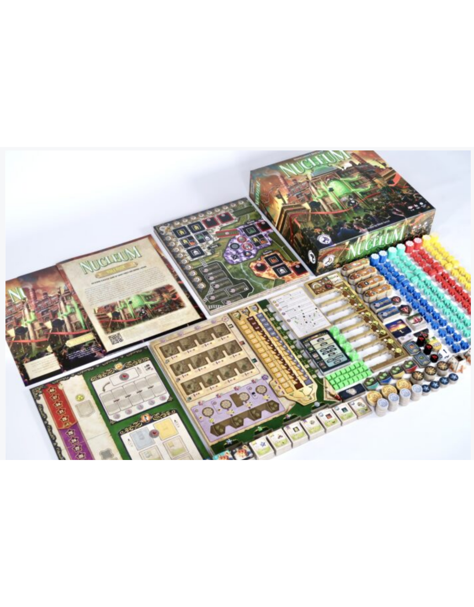 Board&Dice Nucleum Bundle (2023) NIS, Base Game, Patrons Set, Folded Space insert and MDG sleeves.