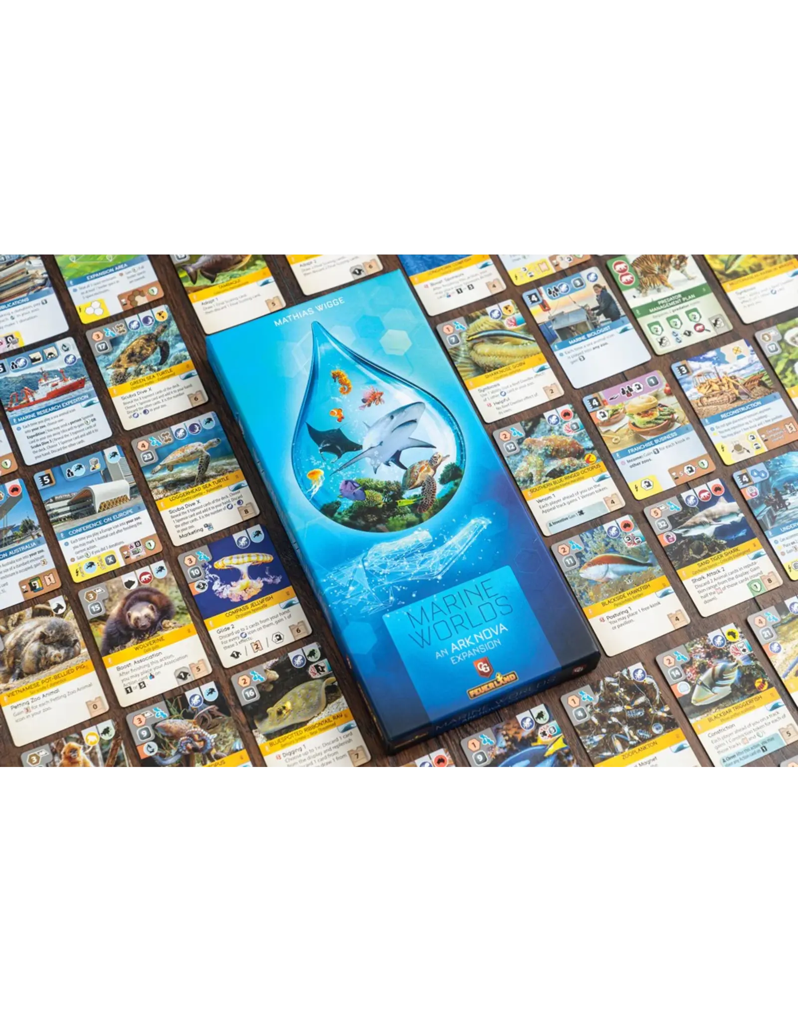 Fuerland Ark Nova (2021) Bundle, Base Game, Marine Worlds, 3x Player Boards and Sleeves