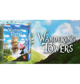Capstone Games Wandering Towers (2022) Bundle With Base Game, Playmats, Mini Spells 1 expansion and Sleeves.