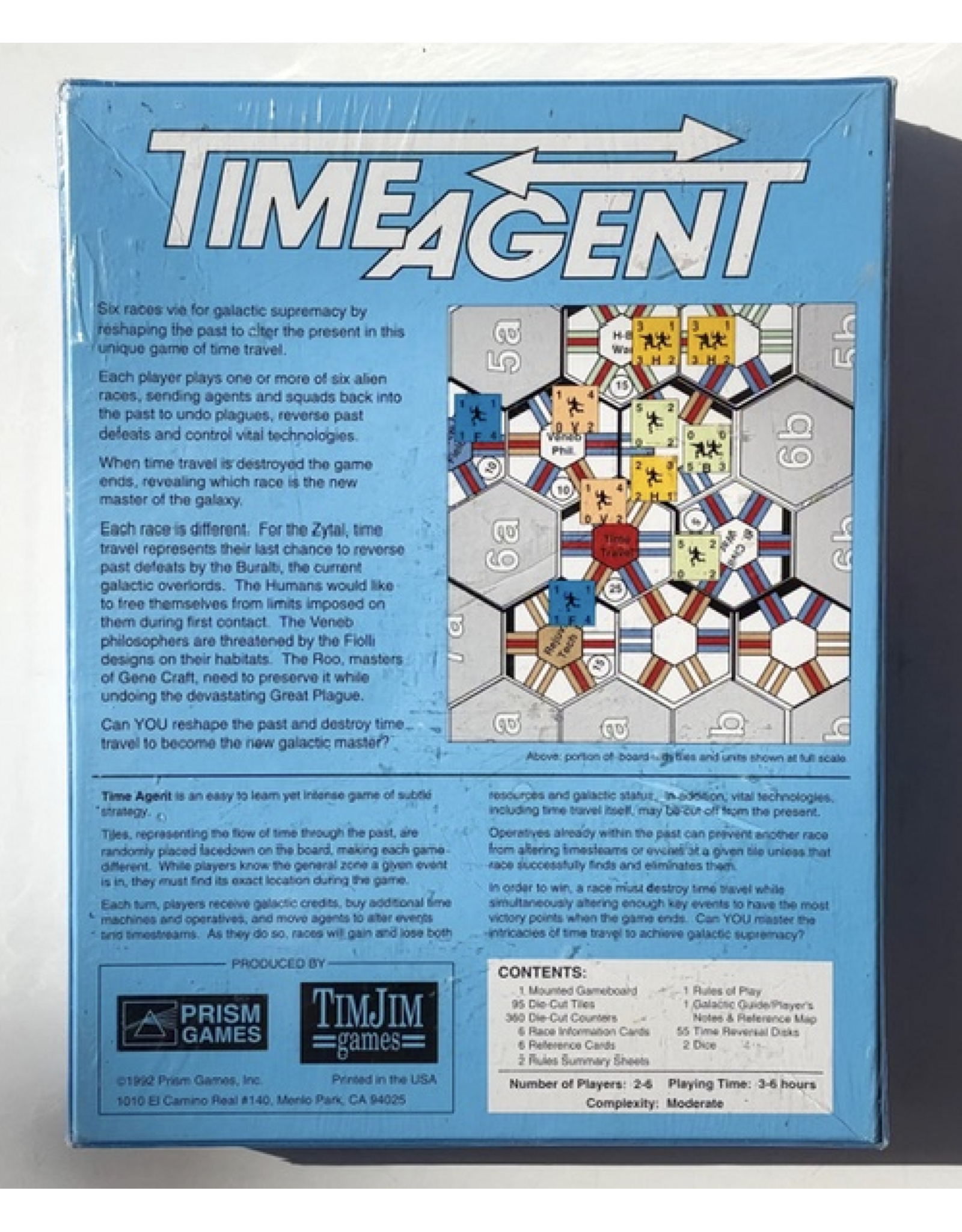 Prism Games Time Agent (1992) NIS Board Game