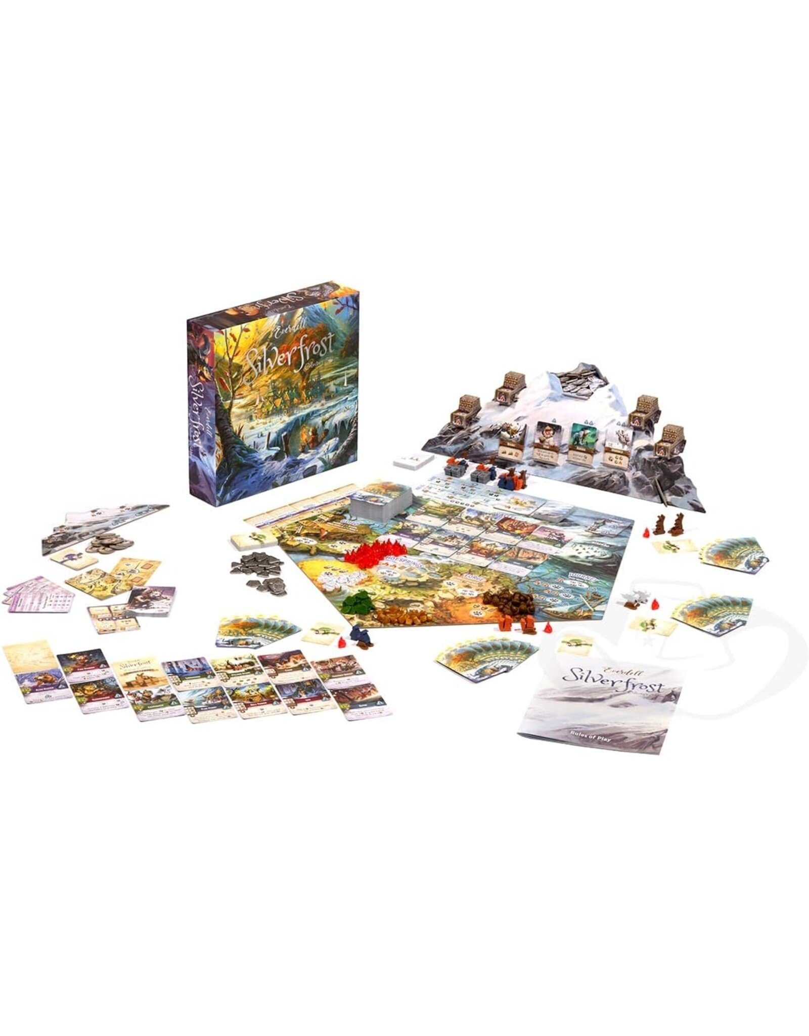 Starling Games Everdell Silverfrost Collectors Edition (2025) Bundle With Deluxe Resource Vessels and Sleeves