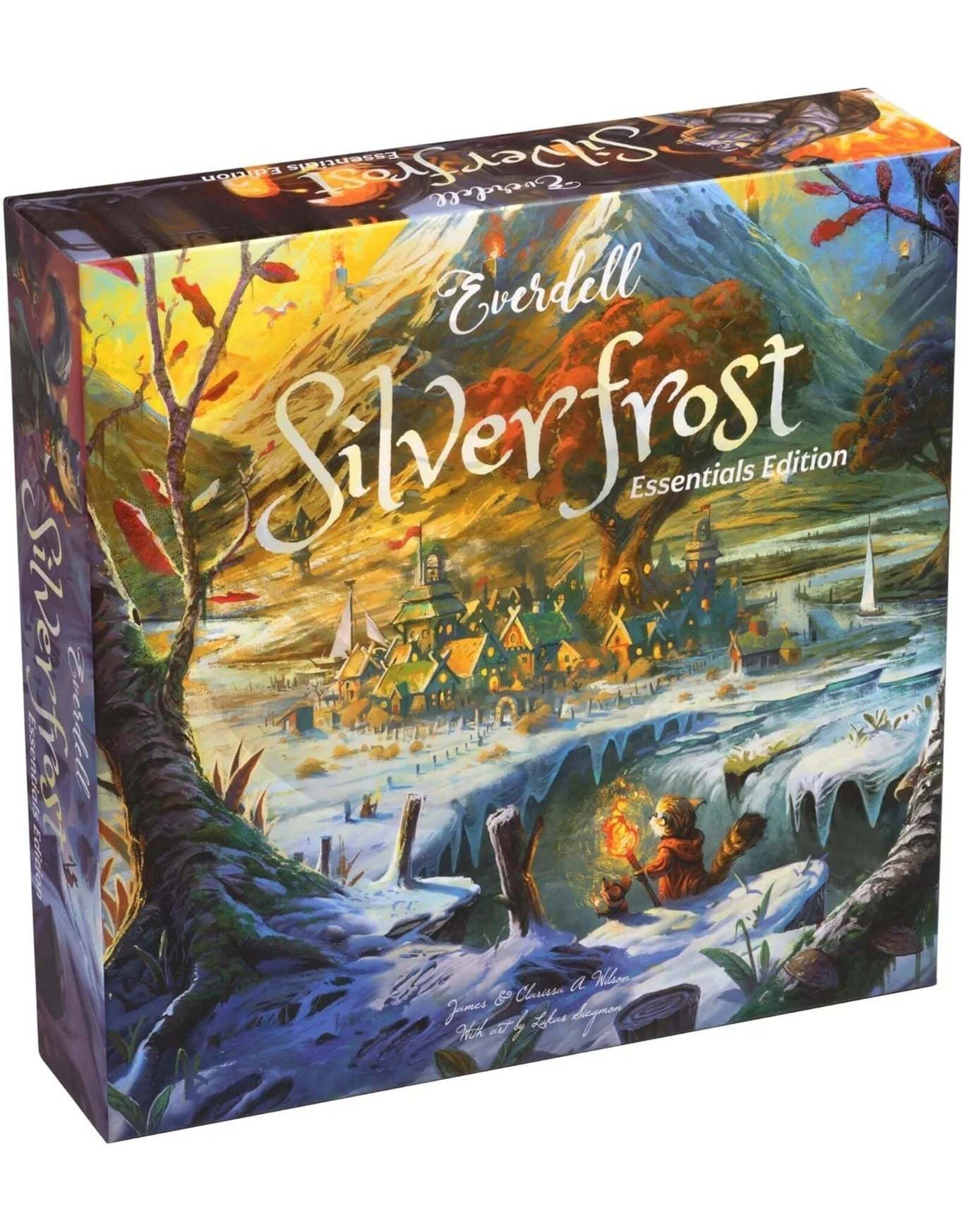 Starling Games Everdell Silverfrost Essentials Edition (2025) Bundle With Wooden Mountain and Sleeves