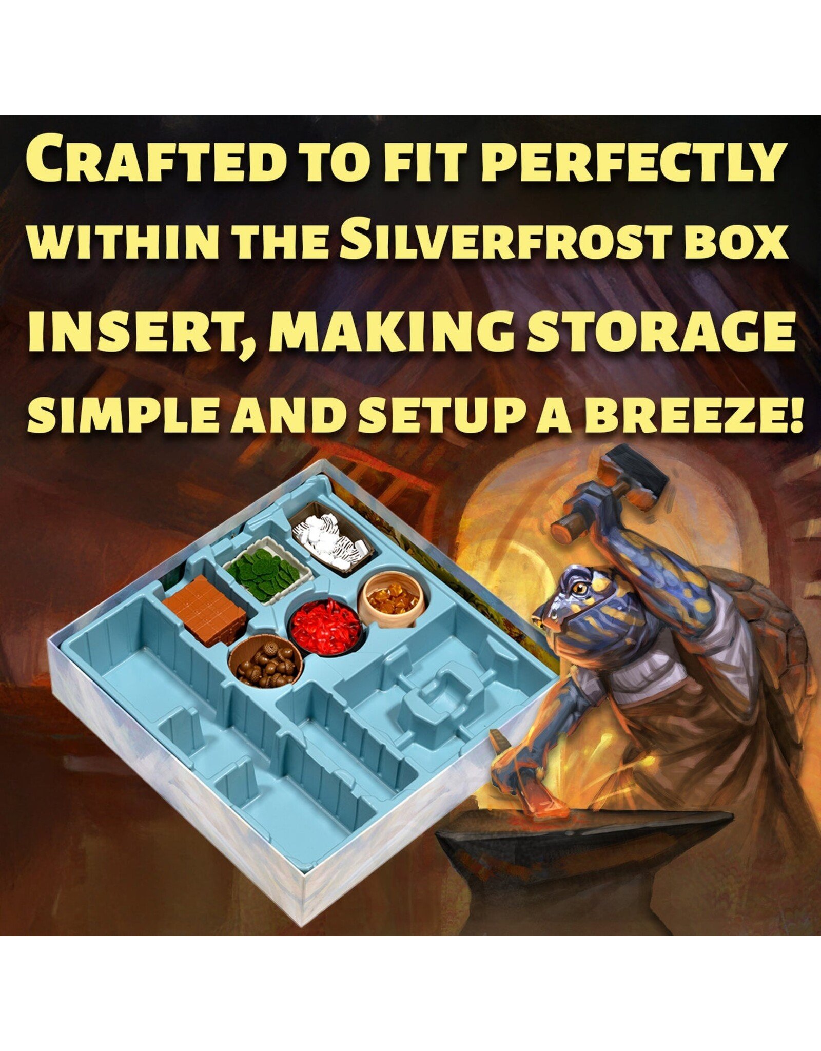 Starling Games Everdell Silverfrost Essentials Edition (2025) Bundle With Deluxe Resource Vessels and Sleeves