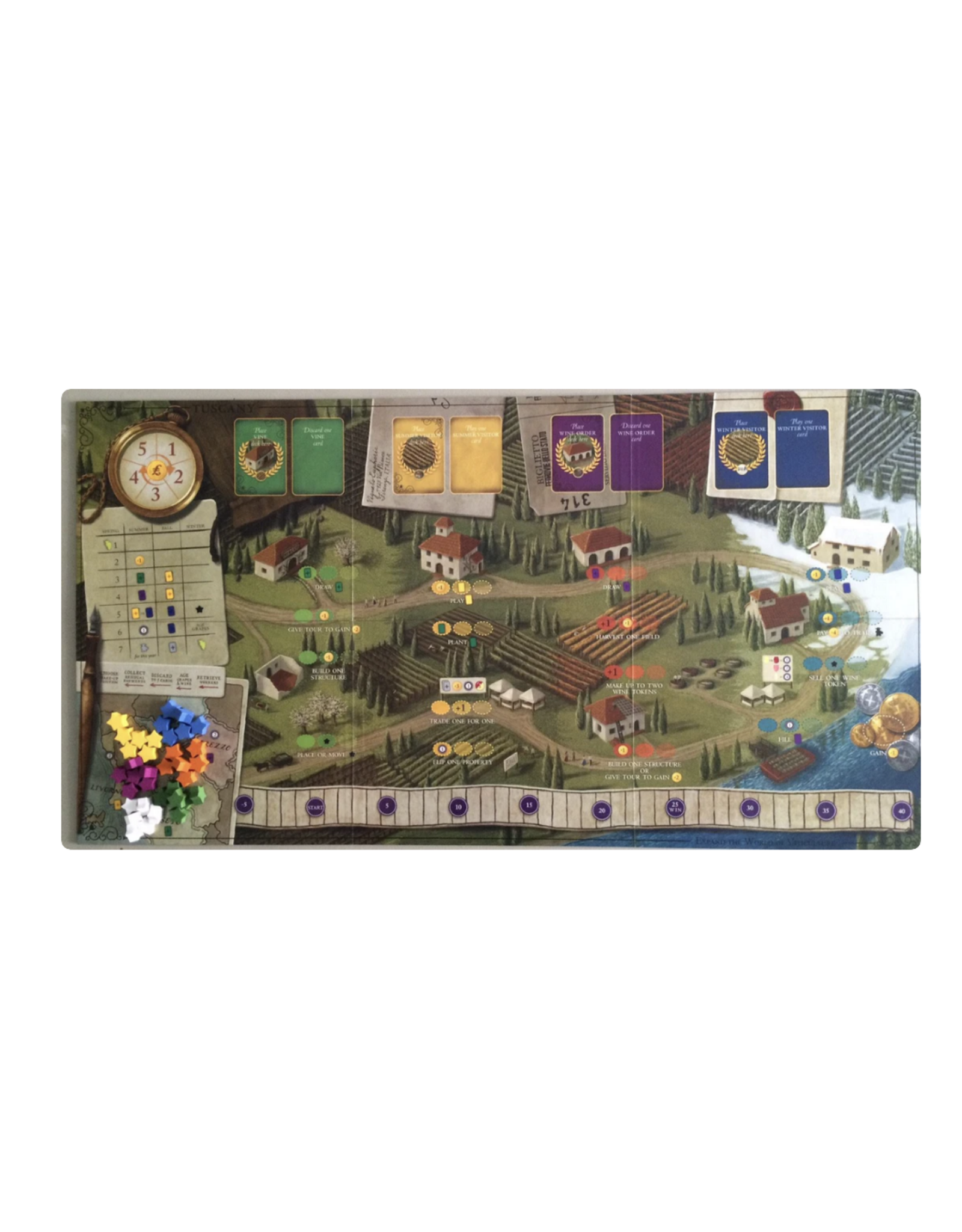 Stonemaier Viticulture Essential Edition (2015) Bundle, Base Game, Tuscany and MDG Sleeves