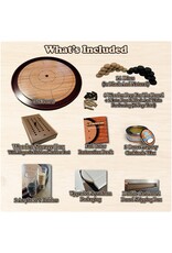 Mayday Games Mahogany ELITE Edition Crokinole Board (Red Ditch)
