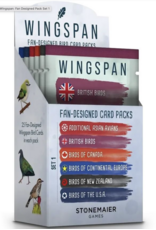 Stonemaier Wingspan (2019) Bundle, Base Game, Fan Pack 1, Americas and MDG Sleeves