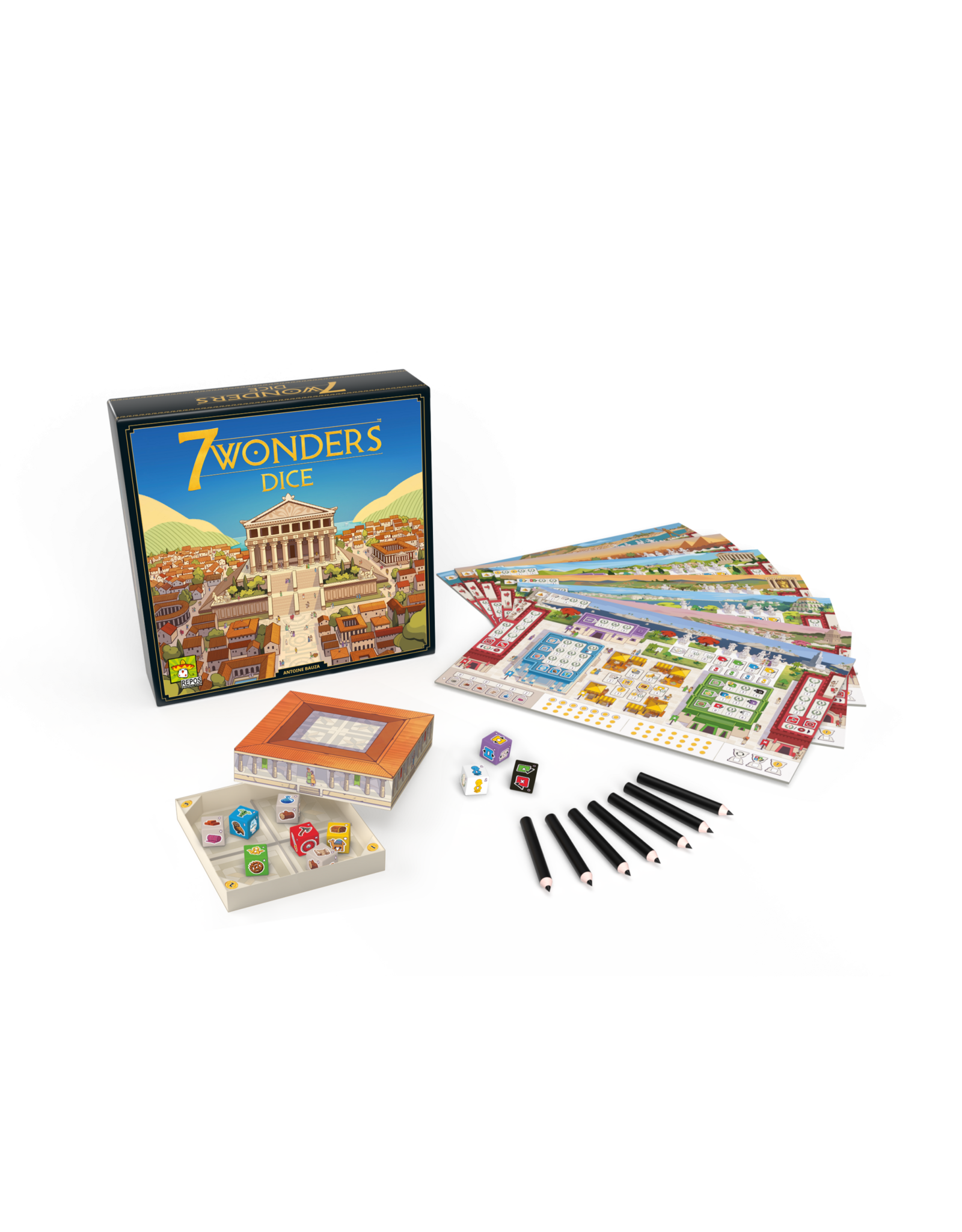 Repos 7 Wonders Dice (2025) NIS Board Game