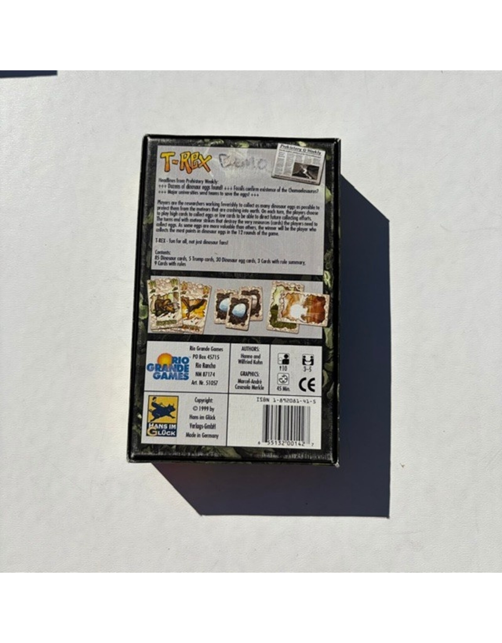 Rio Grande Games T-Rex Card Game (USED)
