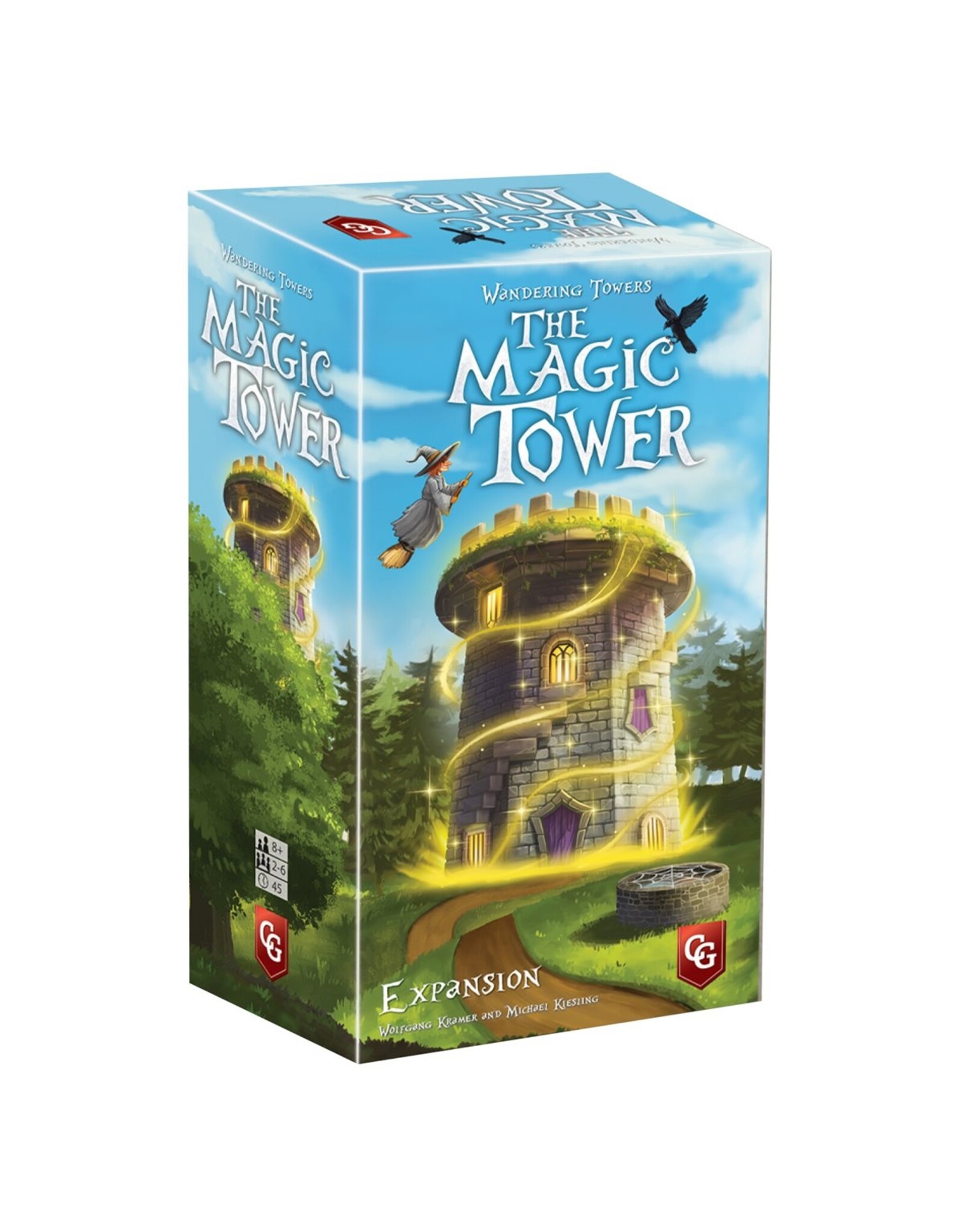 Capstone Games Wandering Towers (2022) Bundle With Base Game + Playmats + Mini Spell 1 Expansion +The Magic Tower (NIS) Fully Sleeved