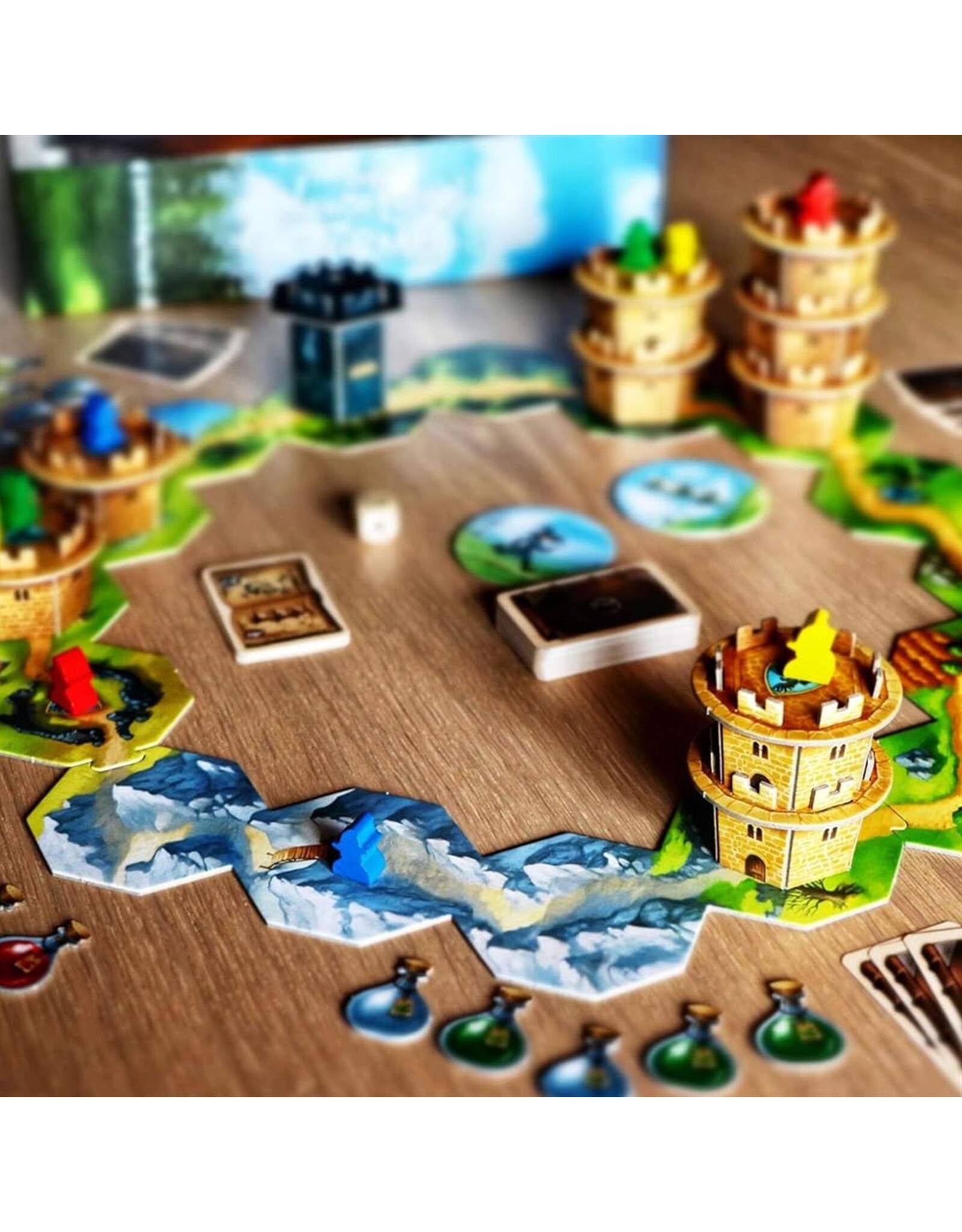 Capstone Games Wandering Towers (2022) Bundle With Base Game + Playmats + Mini Spell 1 Expansion +The Magic Tower (NIS) Fully Sleeved