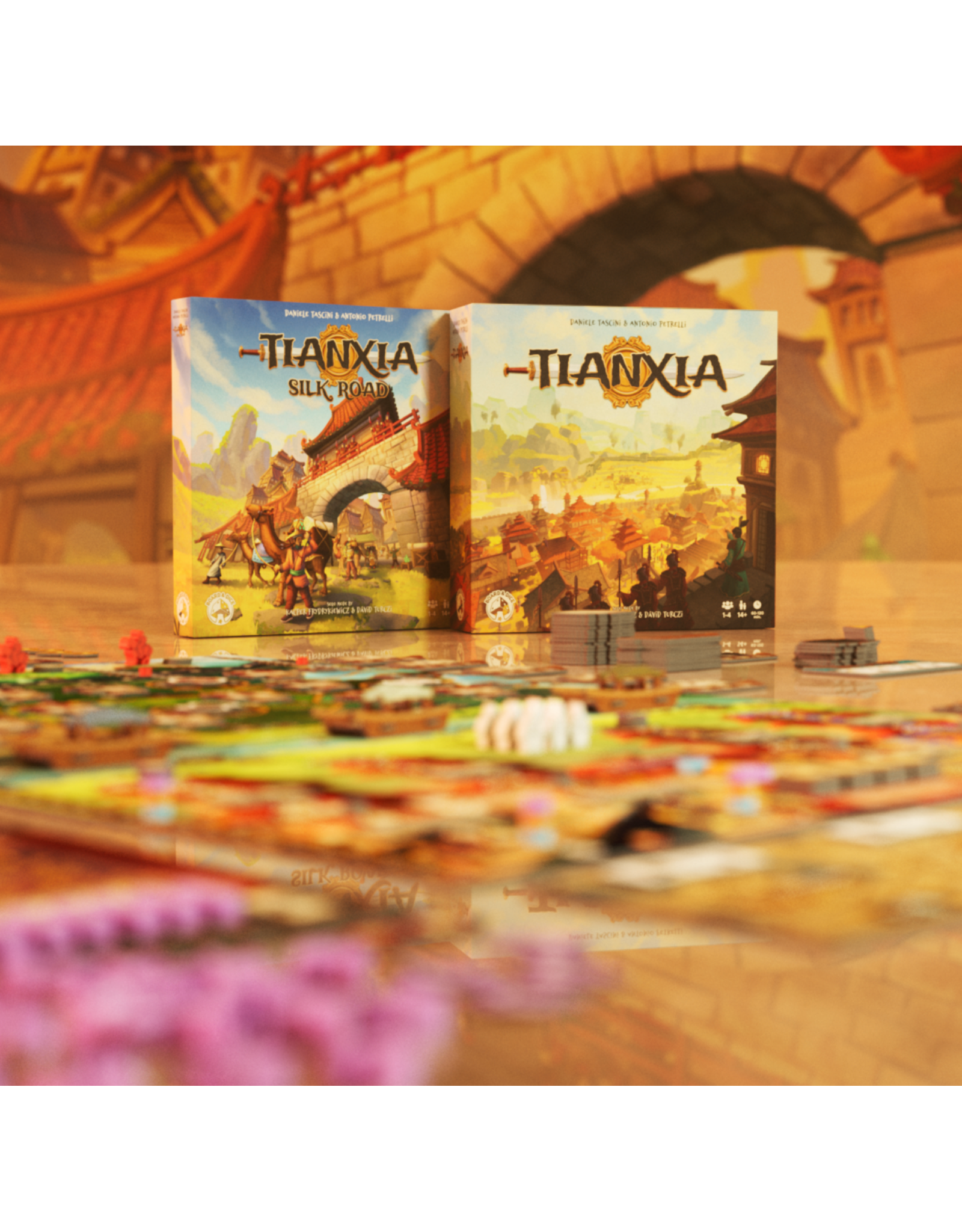 Board&Dice Tianxia (2025) NIS Bundle (Base game, Silk Roads and Sleeves)